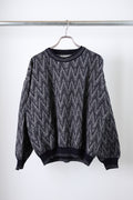 [CITY CASUALS]Crew Neck Jaqgard Knit[USED]