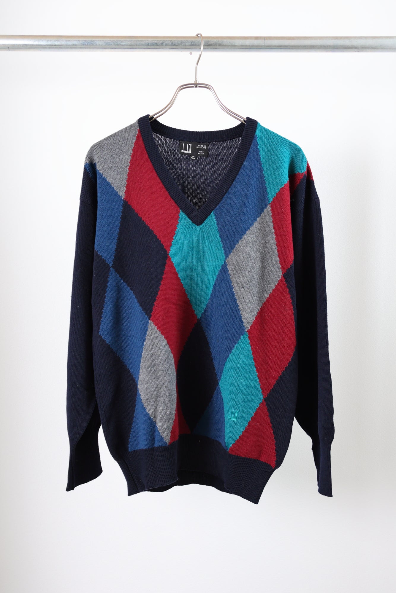 [dunhill]Argyle Check Sweater[USED: