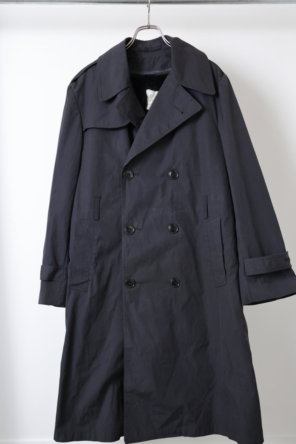 [U.S. NAVY] Black Trench Coat [USED]