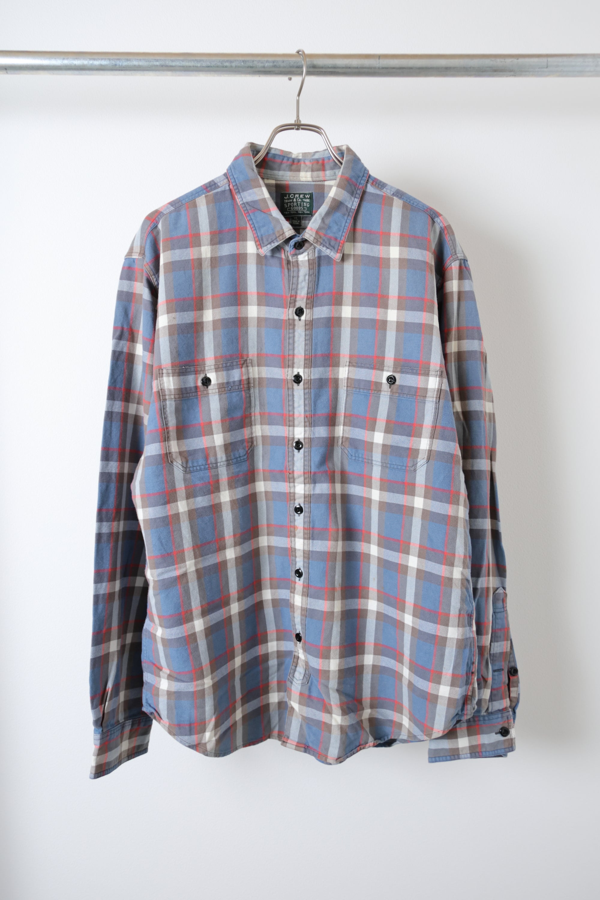 [J.CREW] Light Flannel Check Shirts L/S [USED]