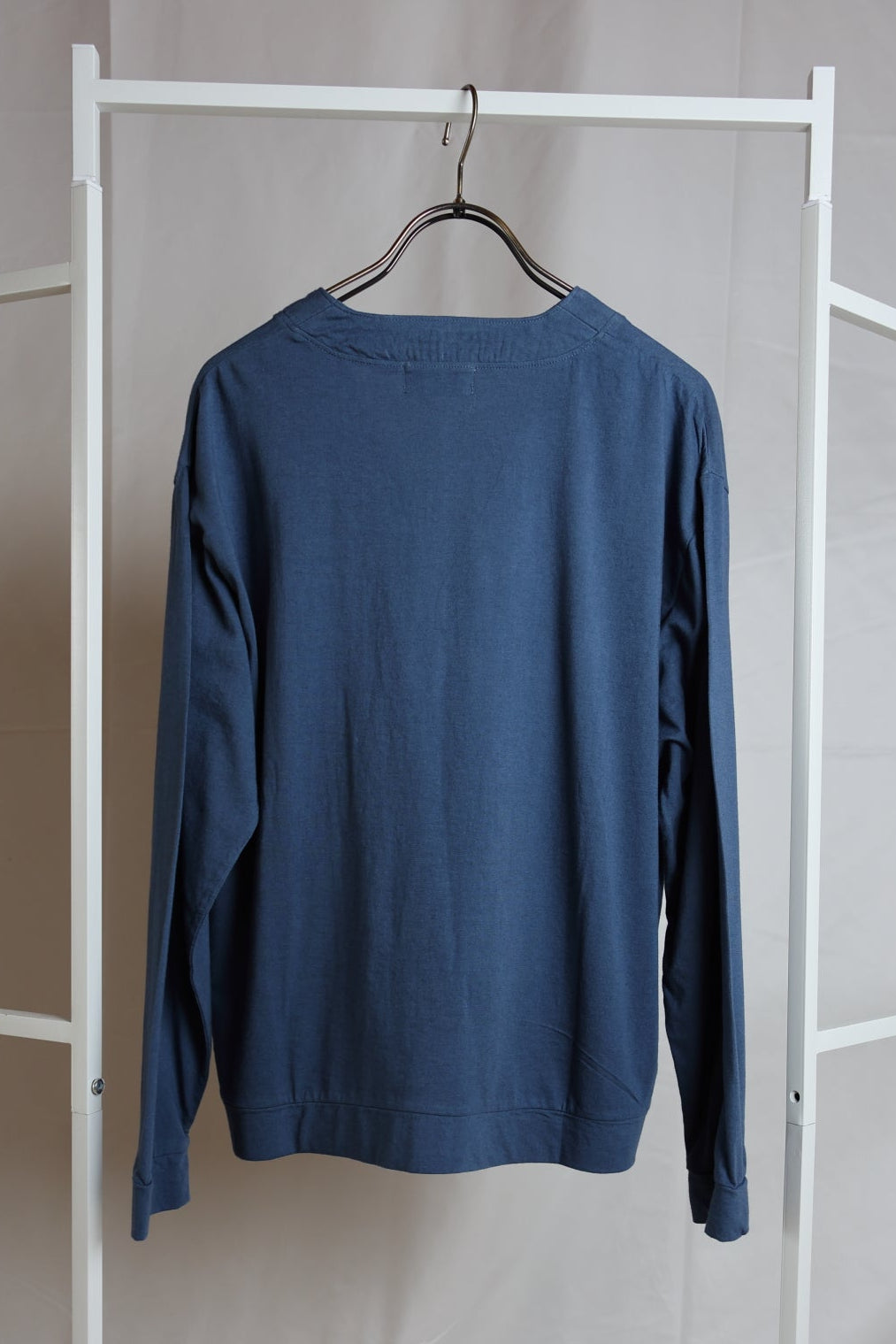 [River] COTTON×CASHMERE CARDIGAN　STEEL BLUE