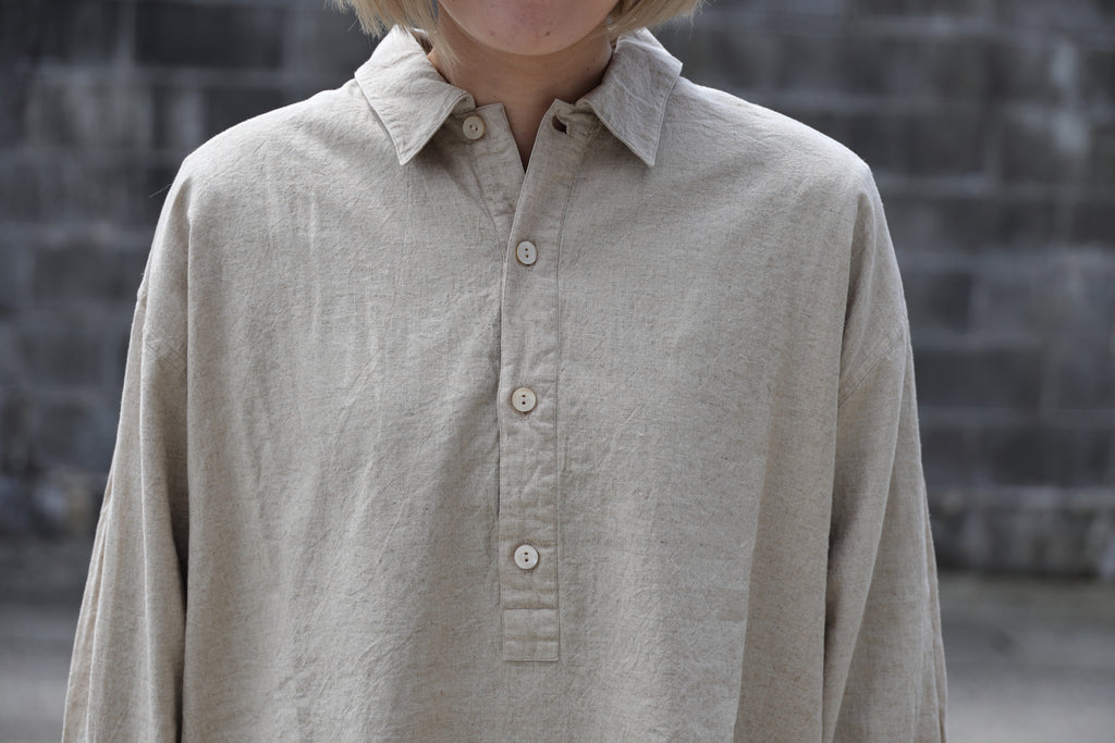 [River] Plain Shirts L/S "WHITE"