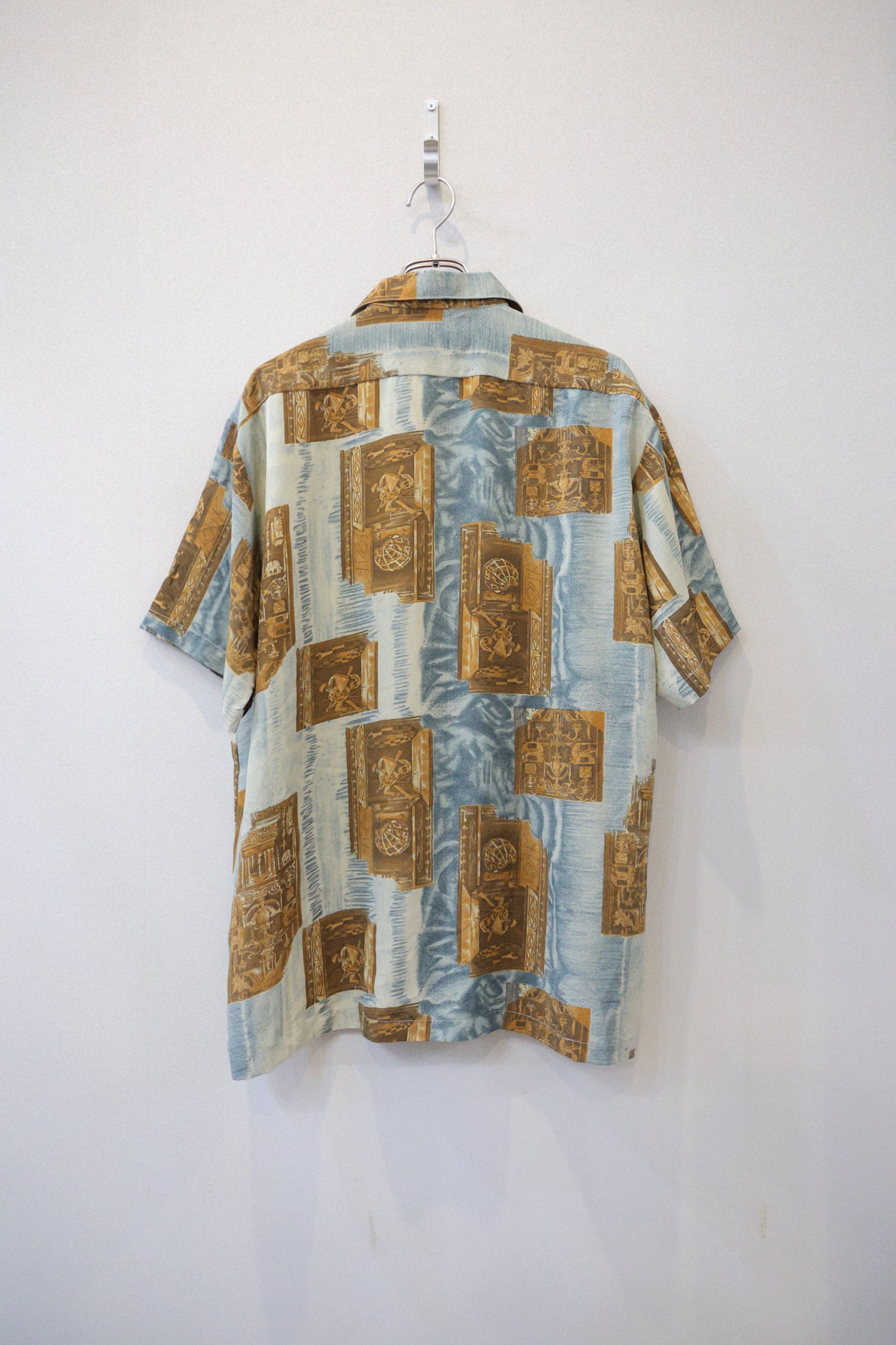 [Vanson] Open Collar Patterned Shirts S/S [USED]