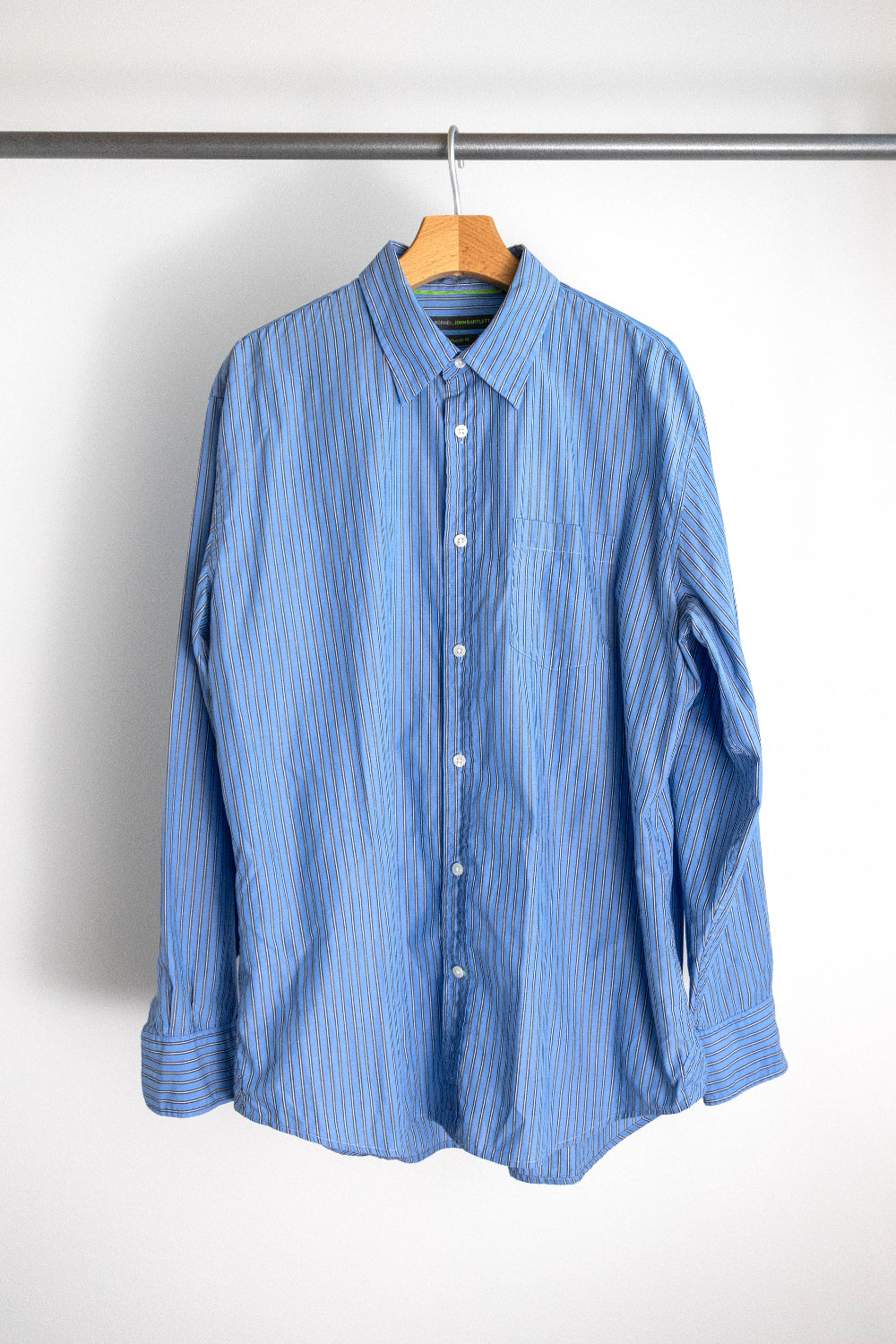 【Claiborne】Cotton Stripe Shirts L/S【USED】