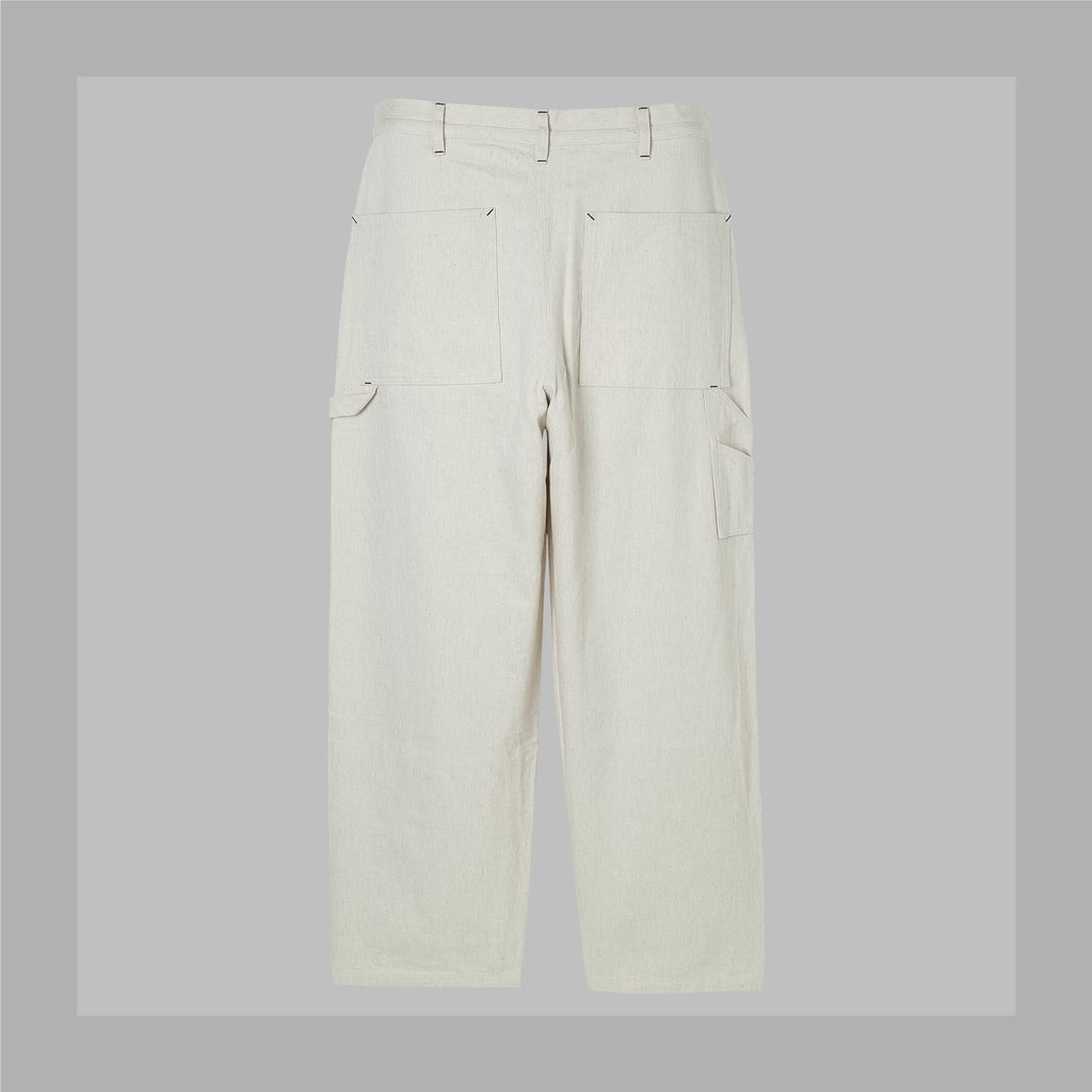 [SOWBOW] DOUBLE KNEE PAINTER PANTS 10oz HEMP DENIM -NATURAL-（3枚目）