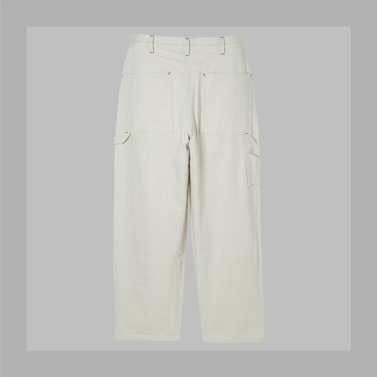 [SOWBOW] DOUBLE KNEE PAINTER PANTS 10oz HEMP DENIM -NATURAL-（3枚目）