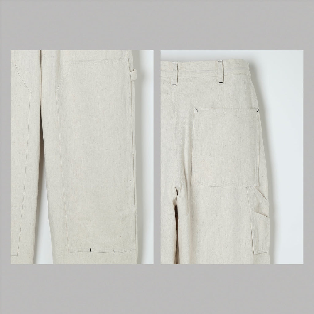 [SOWBOW] DOUBLE KNEE PAINTER PANTS 10oz HEMP DENIM -NATURAL-（4枚目）
