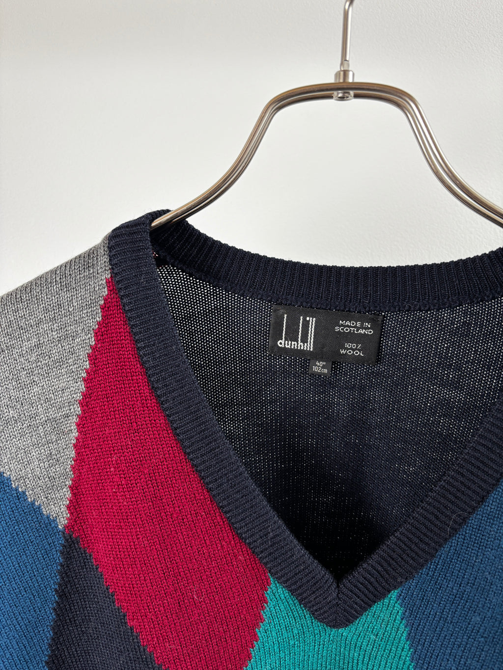 [dunhill]Argyle Check Sweater[USED: