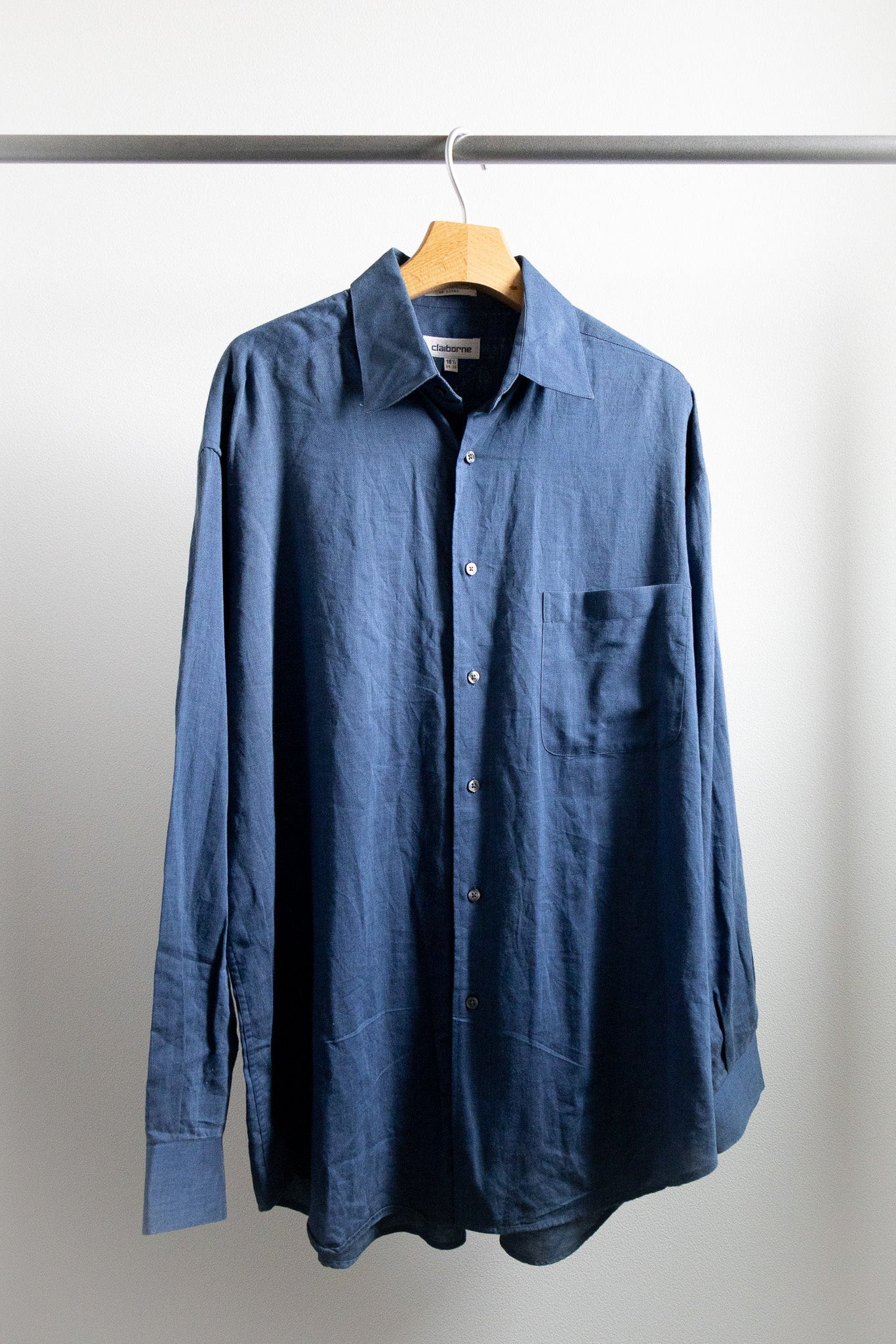 【Claiborne】HBT Cotton Shirts L/S【USED】