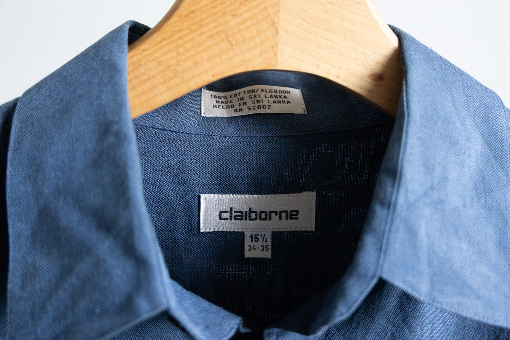 【Claiborne】HBT Cotton Shirts L/S【USED】