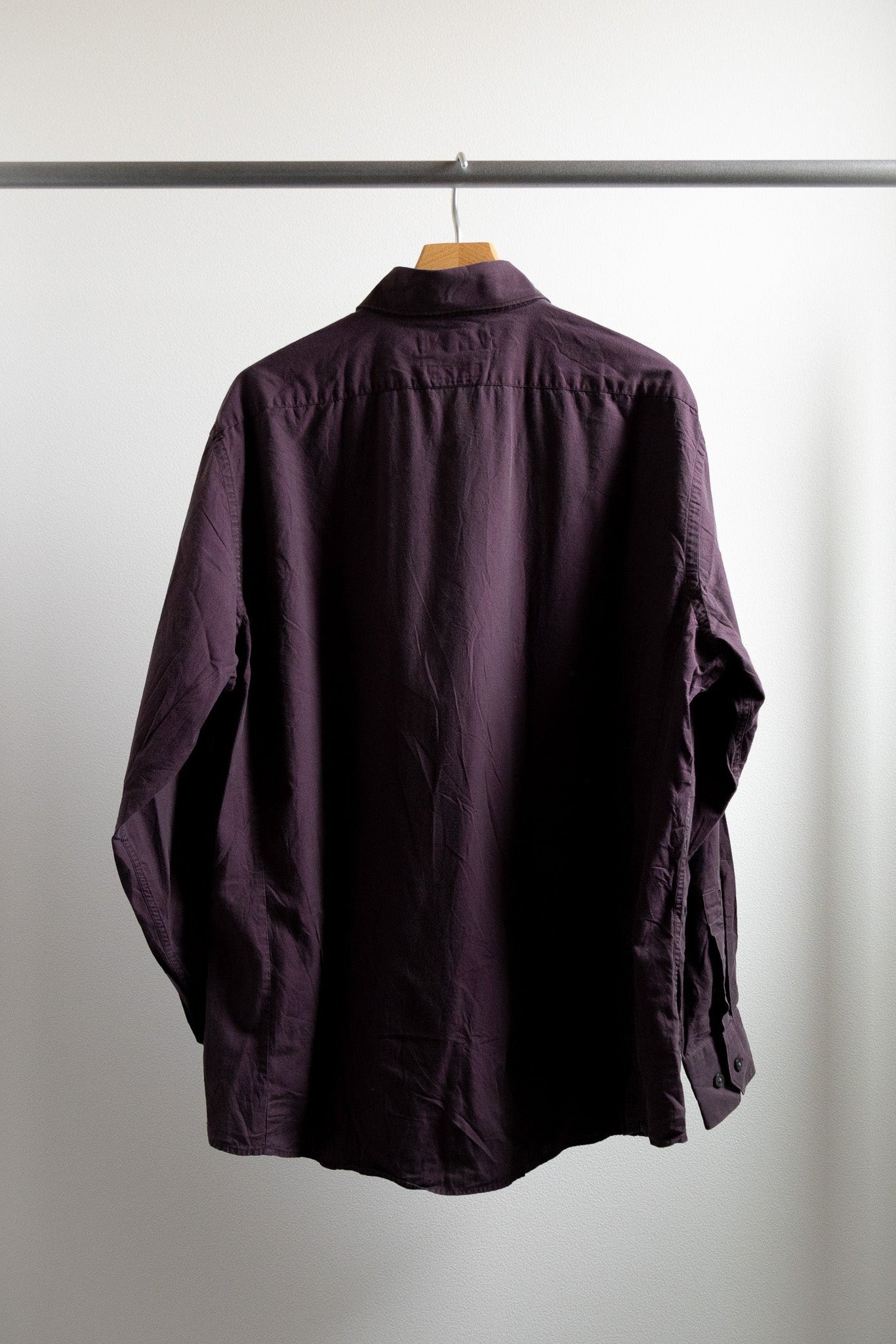 【Claiborne】Dark Purple Cotton Shirts L/S【USED】