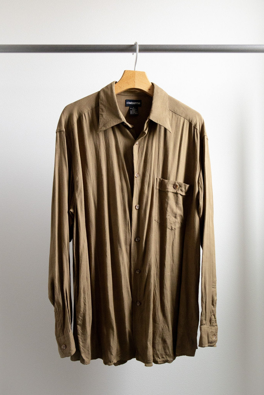 【Claiborne】Rayon JQ Shirts L/S【USED】