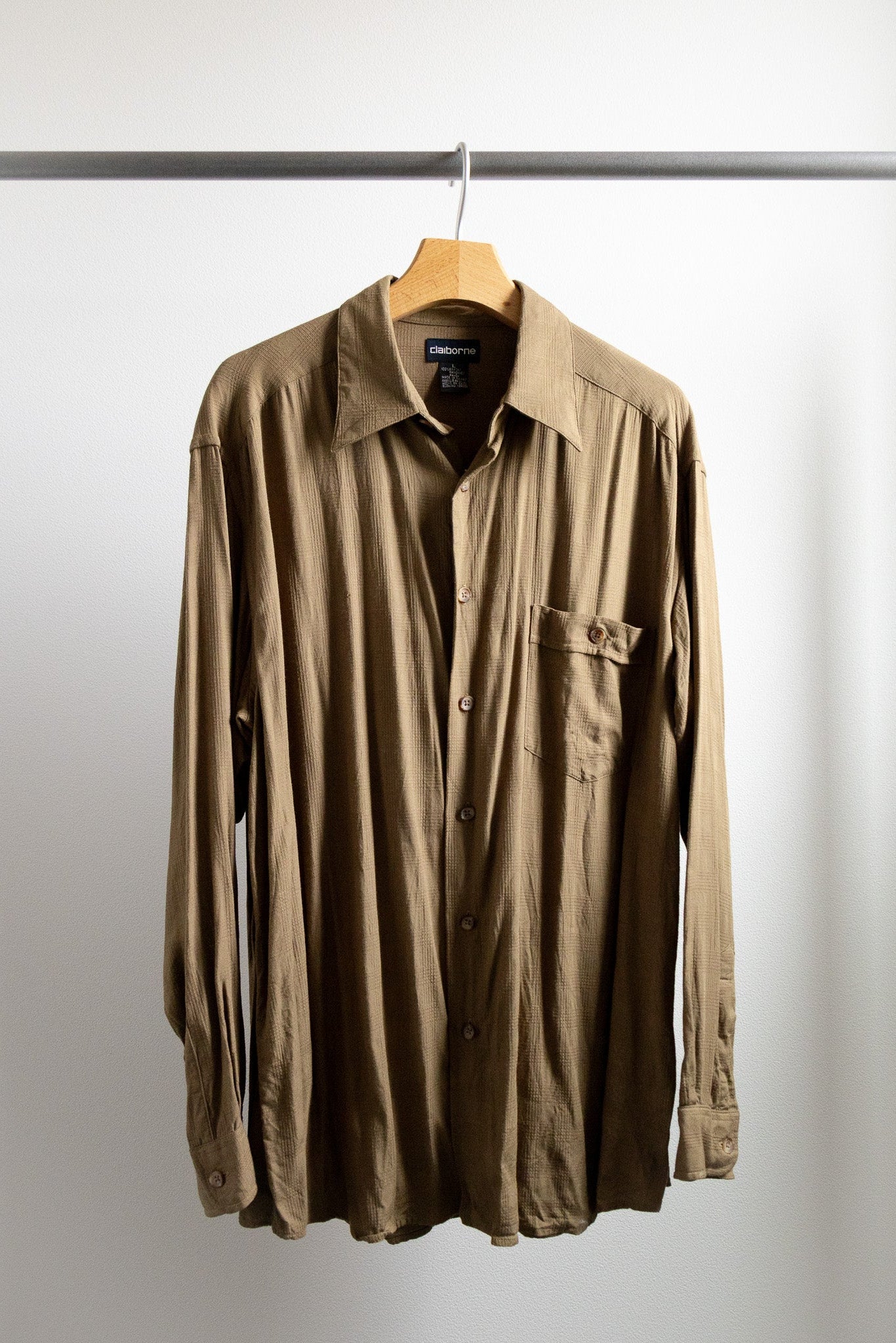 【Claiborne】Rayon JQ Shirts L/S【USED】