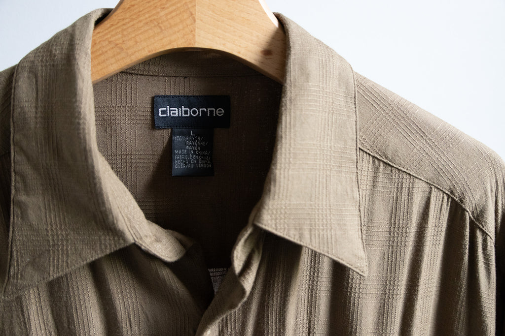 【Claiborne】Rayon JQ Shirts L/S【USED】