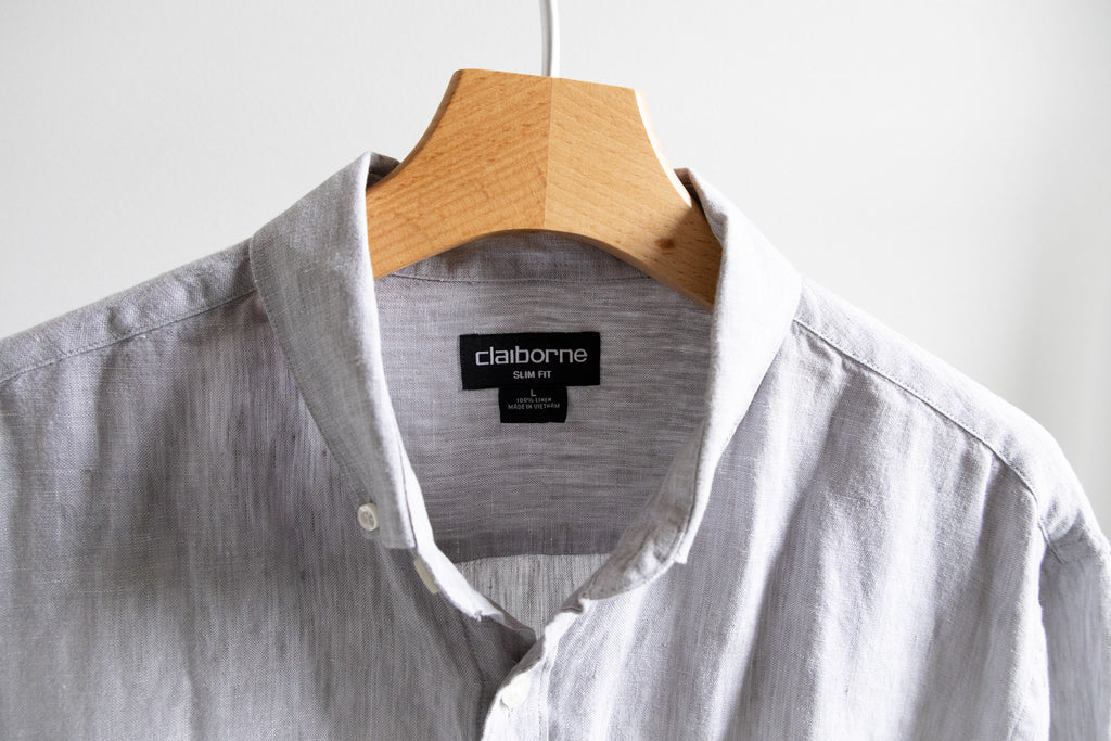 【Claiborne】Linen BD Shirts L/S【USED】