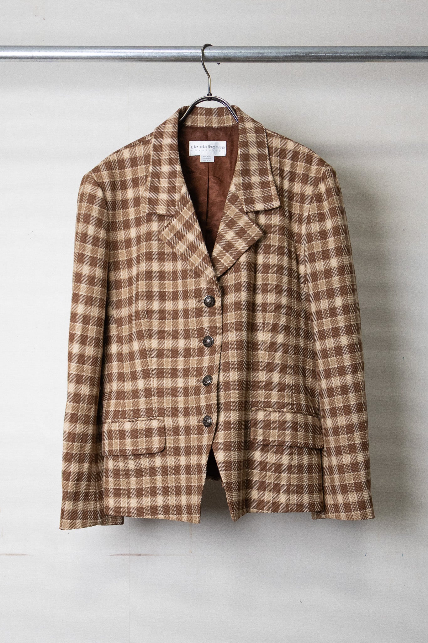 【Liz Claiborne】4B Check Jacket【USED】