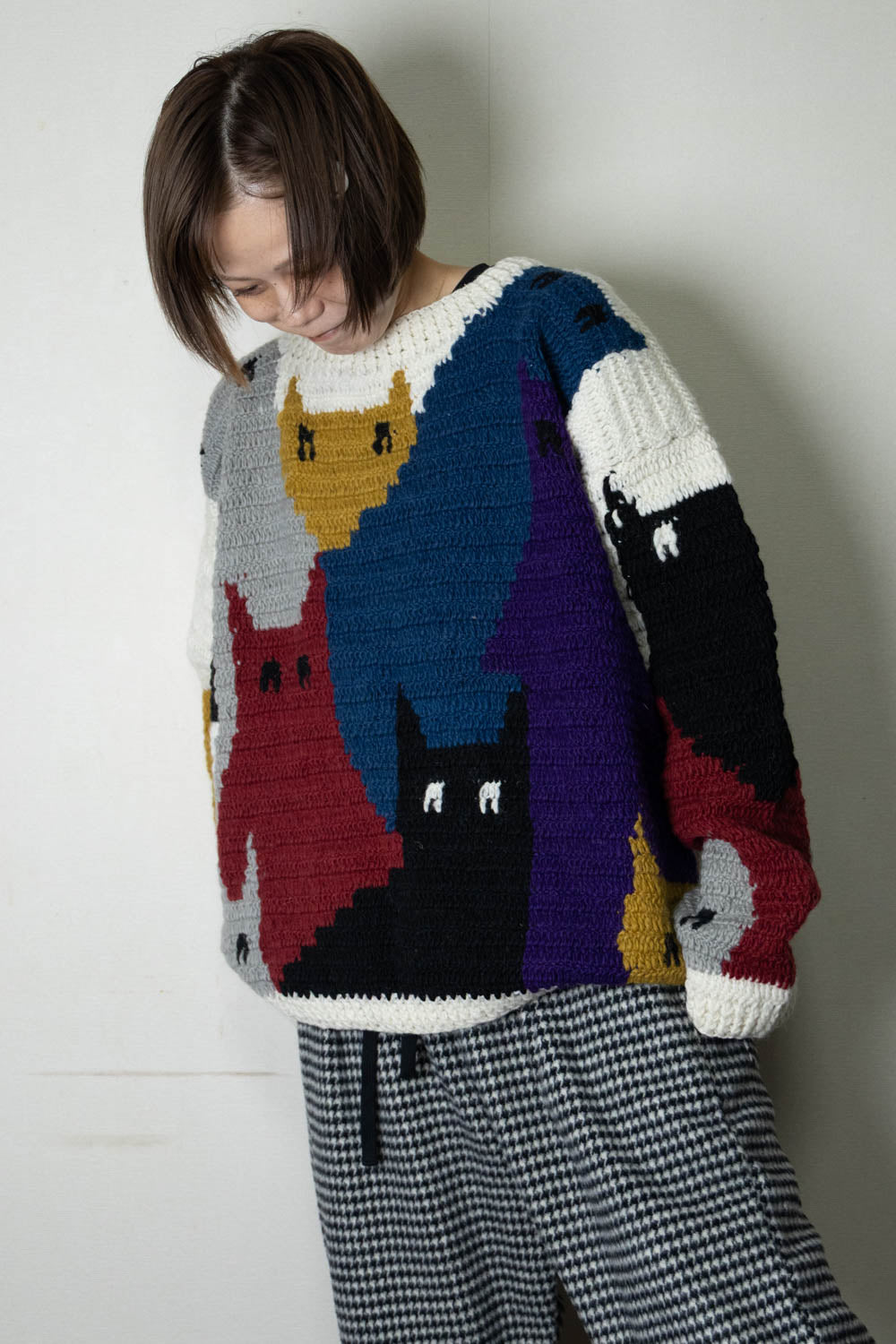 【MacMahon Knitting Mills】Crew Neck Knit-Cat Gathering