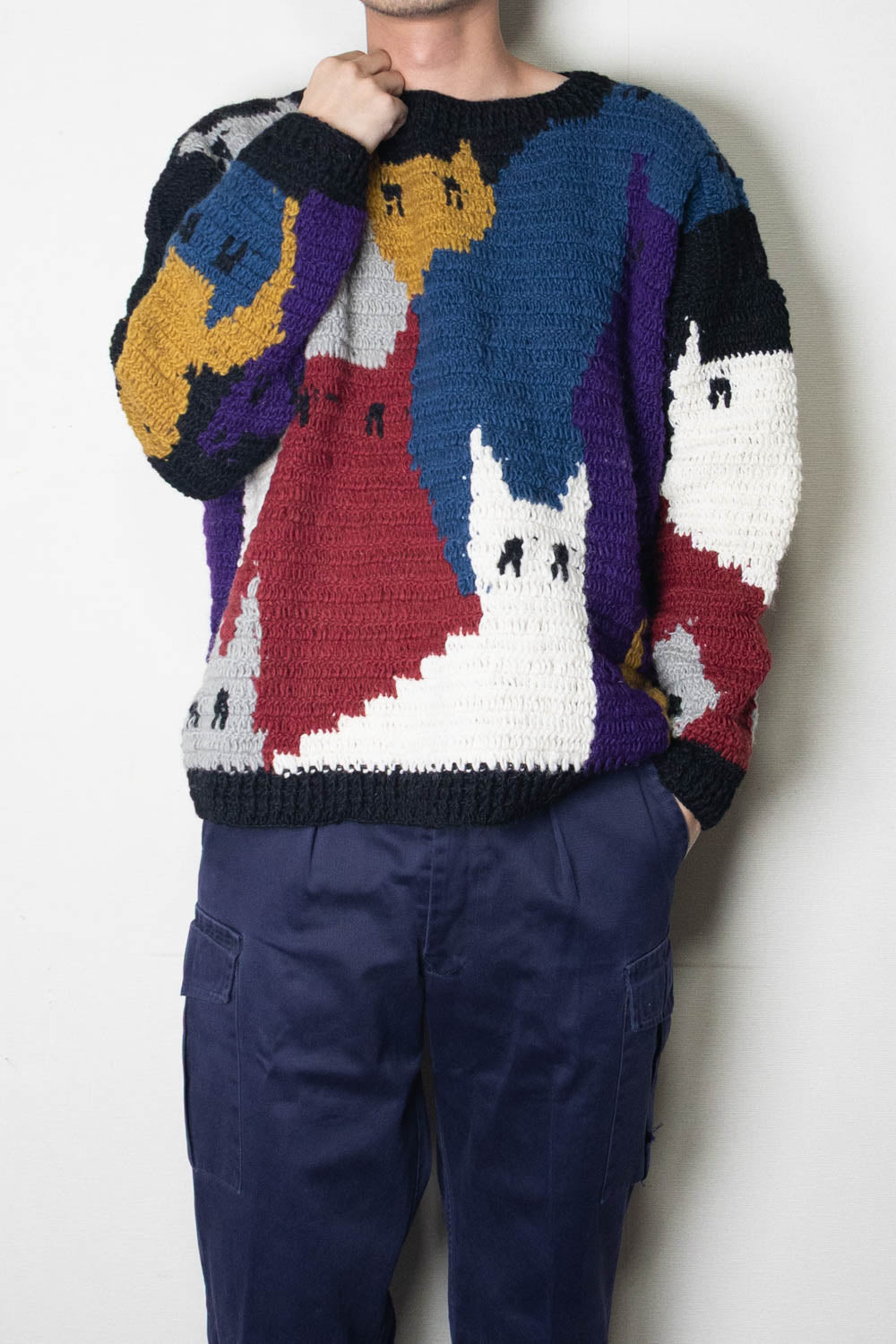 【MacMahon Knitting Mills】Crew Neck Knit-Cat Gathering