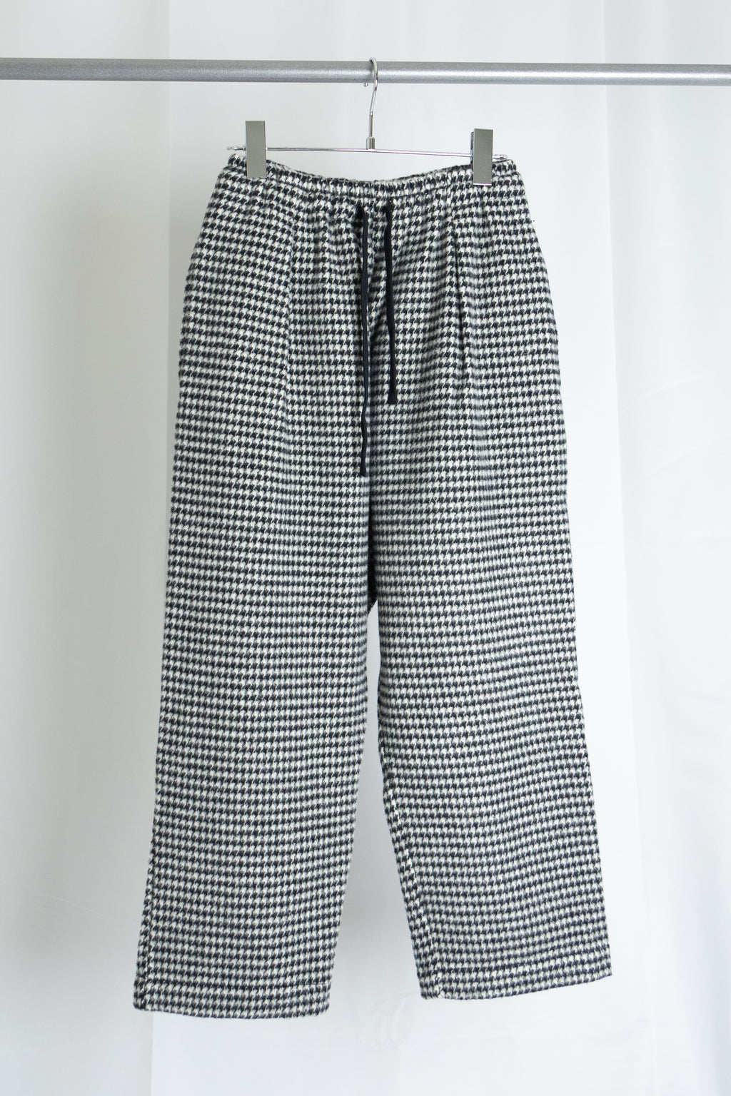 [River] Wool Check Pants [BLACK]