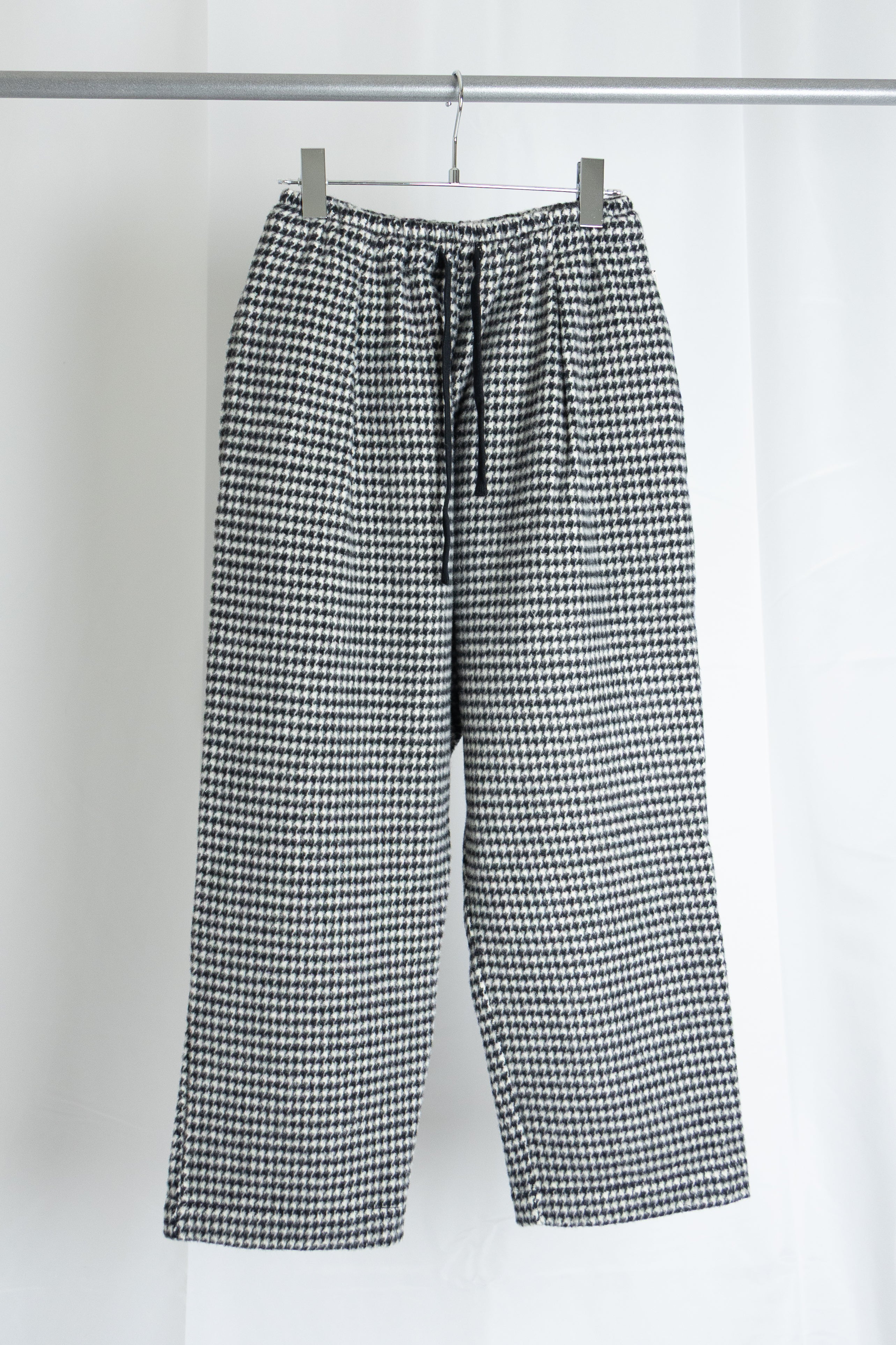 [River] Wool Check Pants [BLACK]
