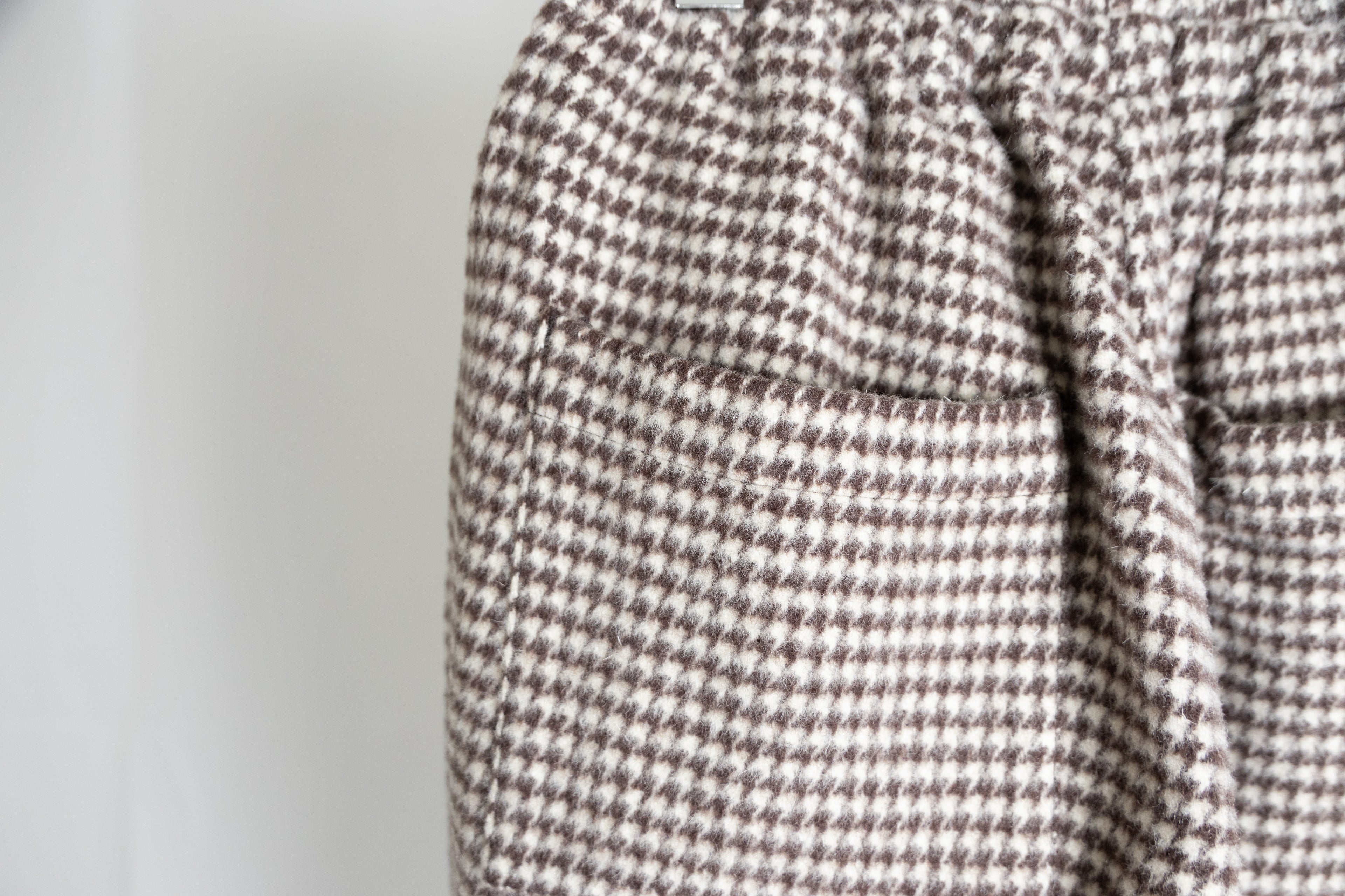 [River] Wool Check Pants [BLACK]