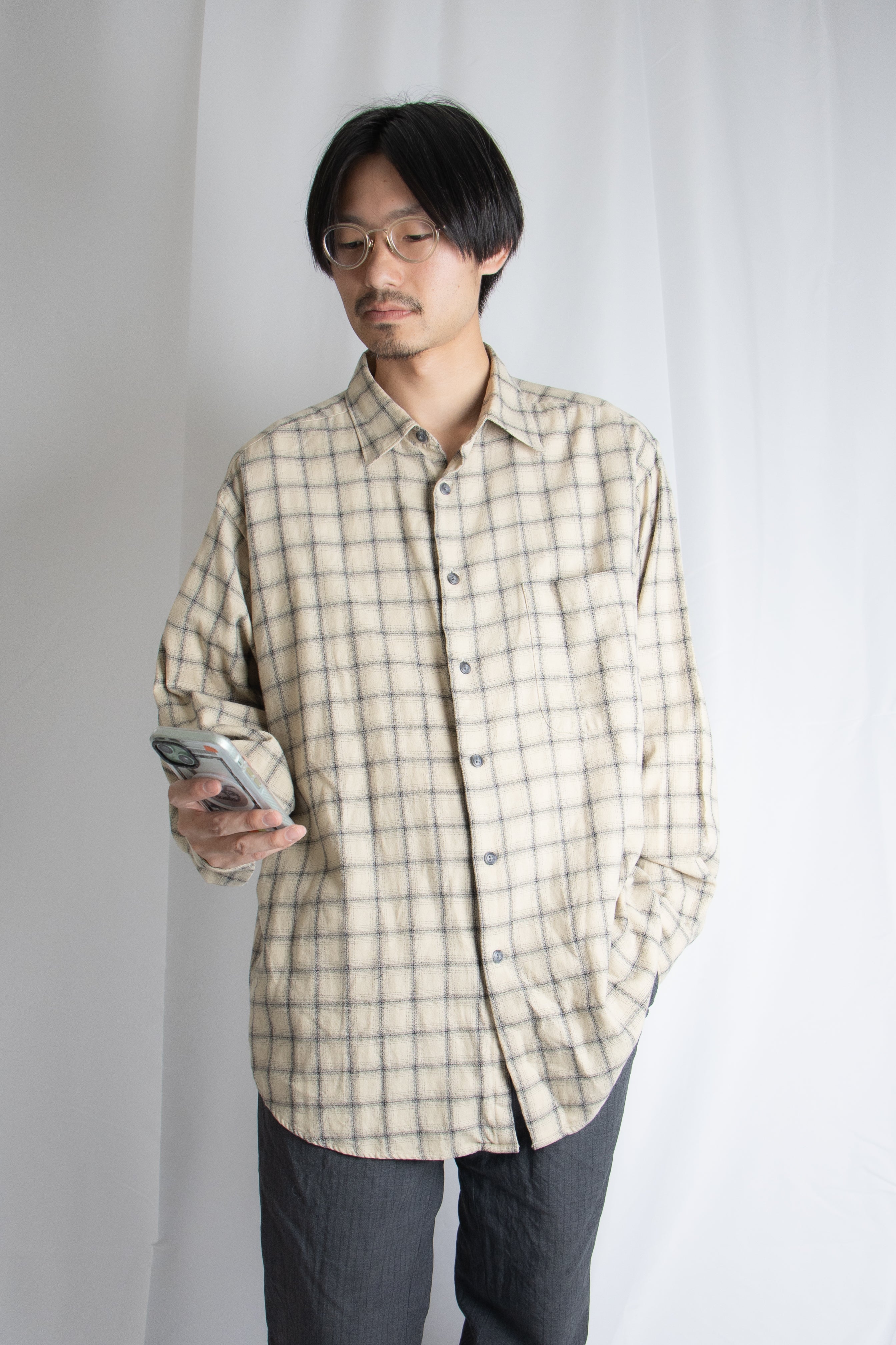 【Claiborne】Check Shirts L/S【USED】