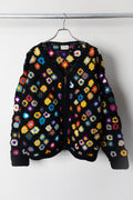 [MAcMahon Knitting Mills] V-Neck Zip Cardigan-Diamond