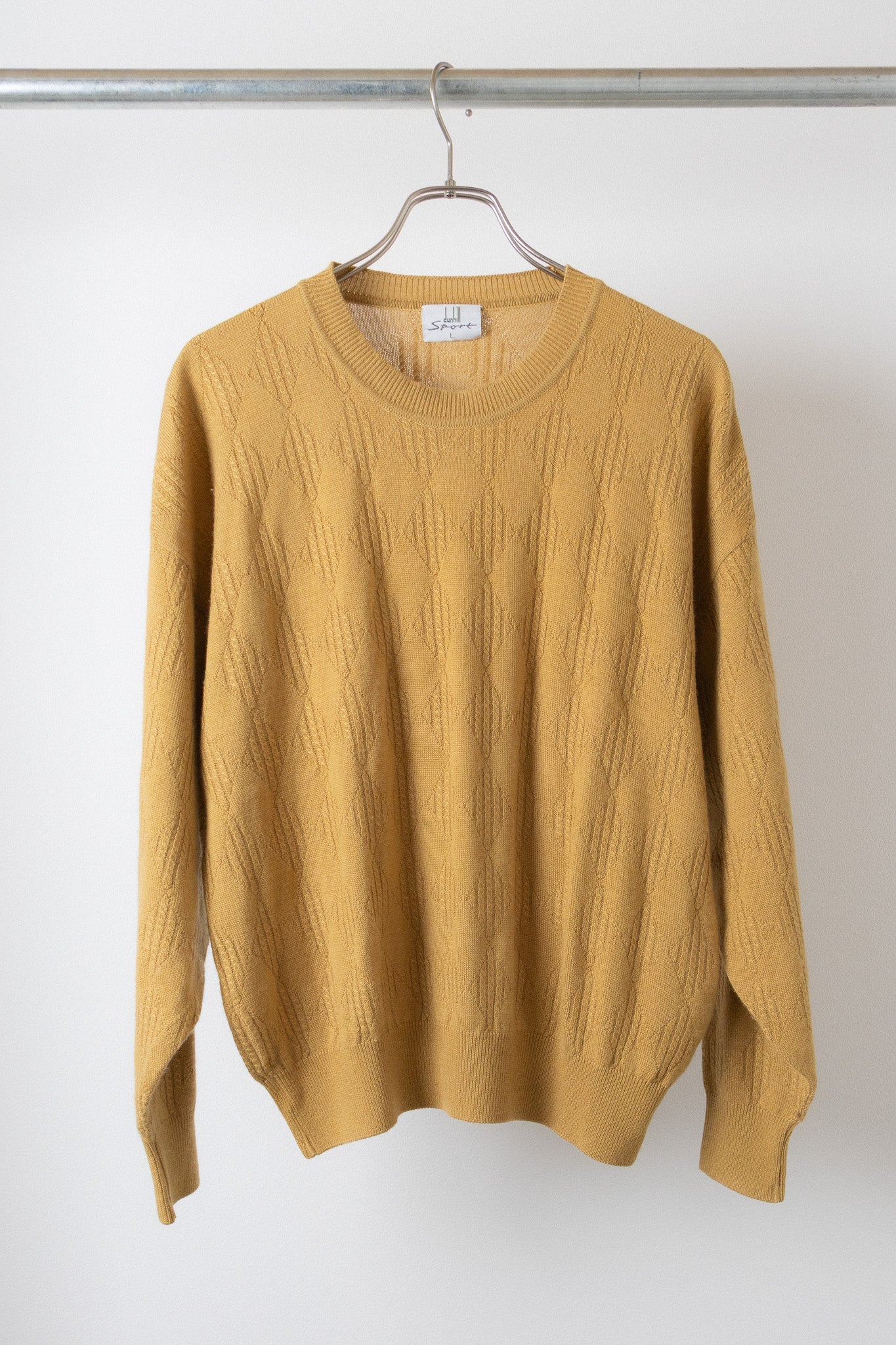 [dunhill]Diamond-check Cashmere Silk Sweater[USED]