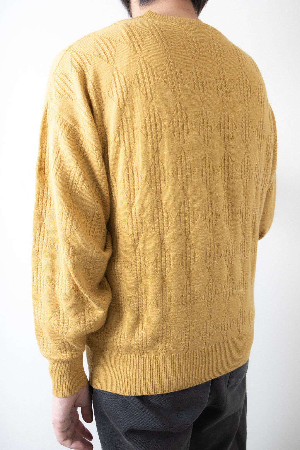 [dunhill]Diamond-check Cashmere Silk Sweater[USED]