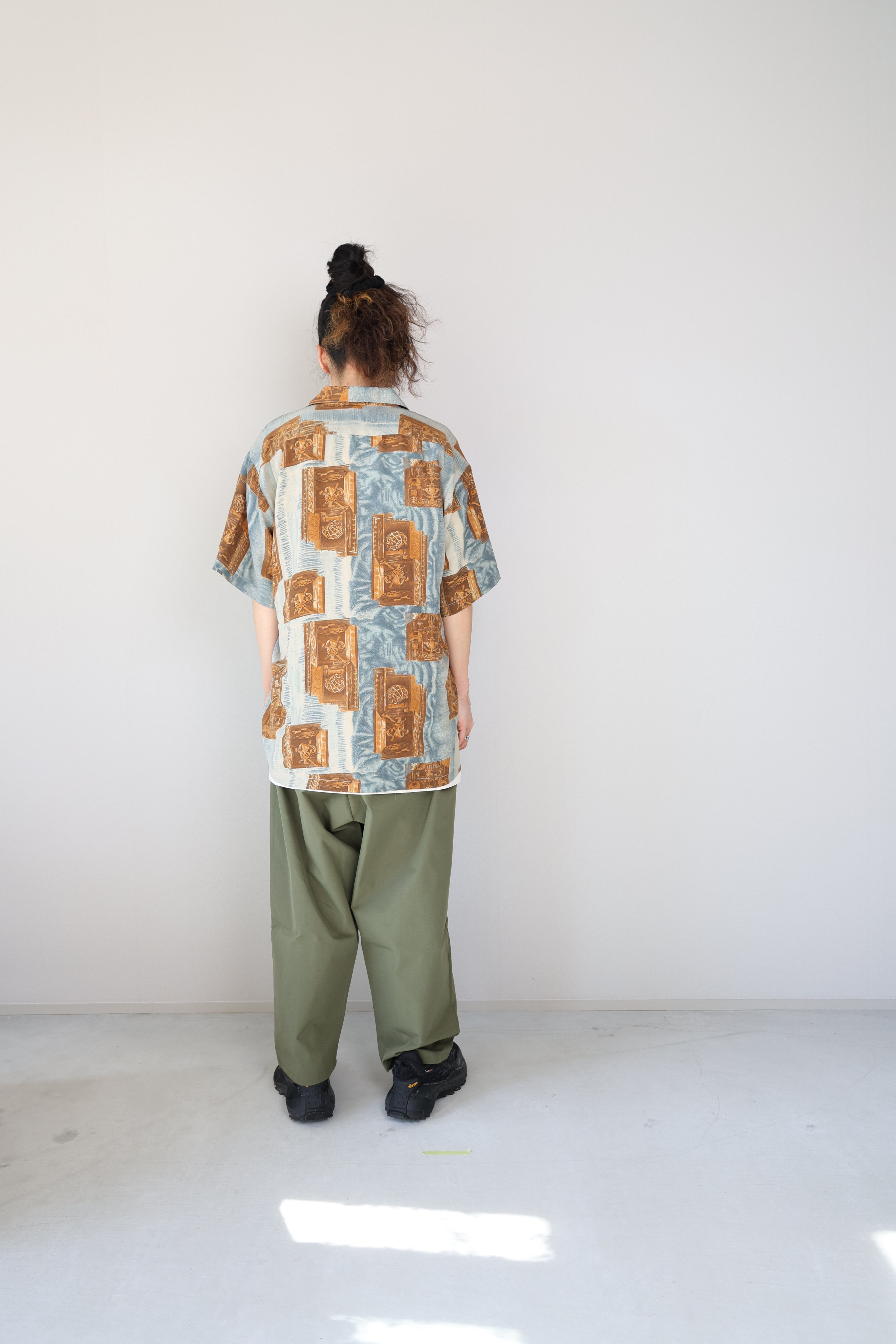 [Vanson] Open Collar Patterned Shirts S/S [USED]
