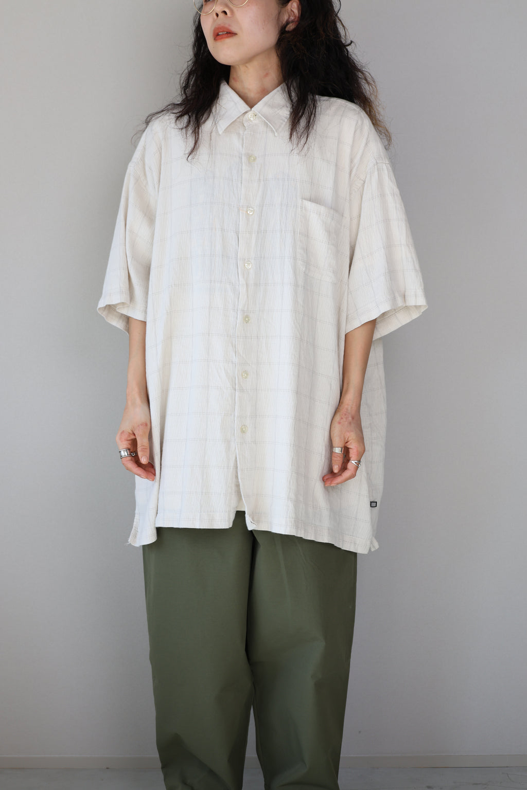 [Geoffrey Beene] Graphcheck Shirts S/S [USED]