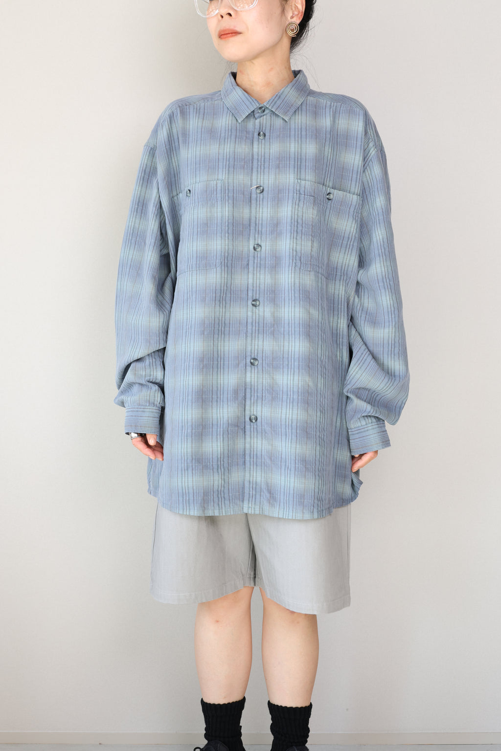 [Rei] Rayon Stripe Shirts L/S [USED]