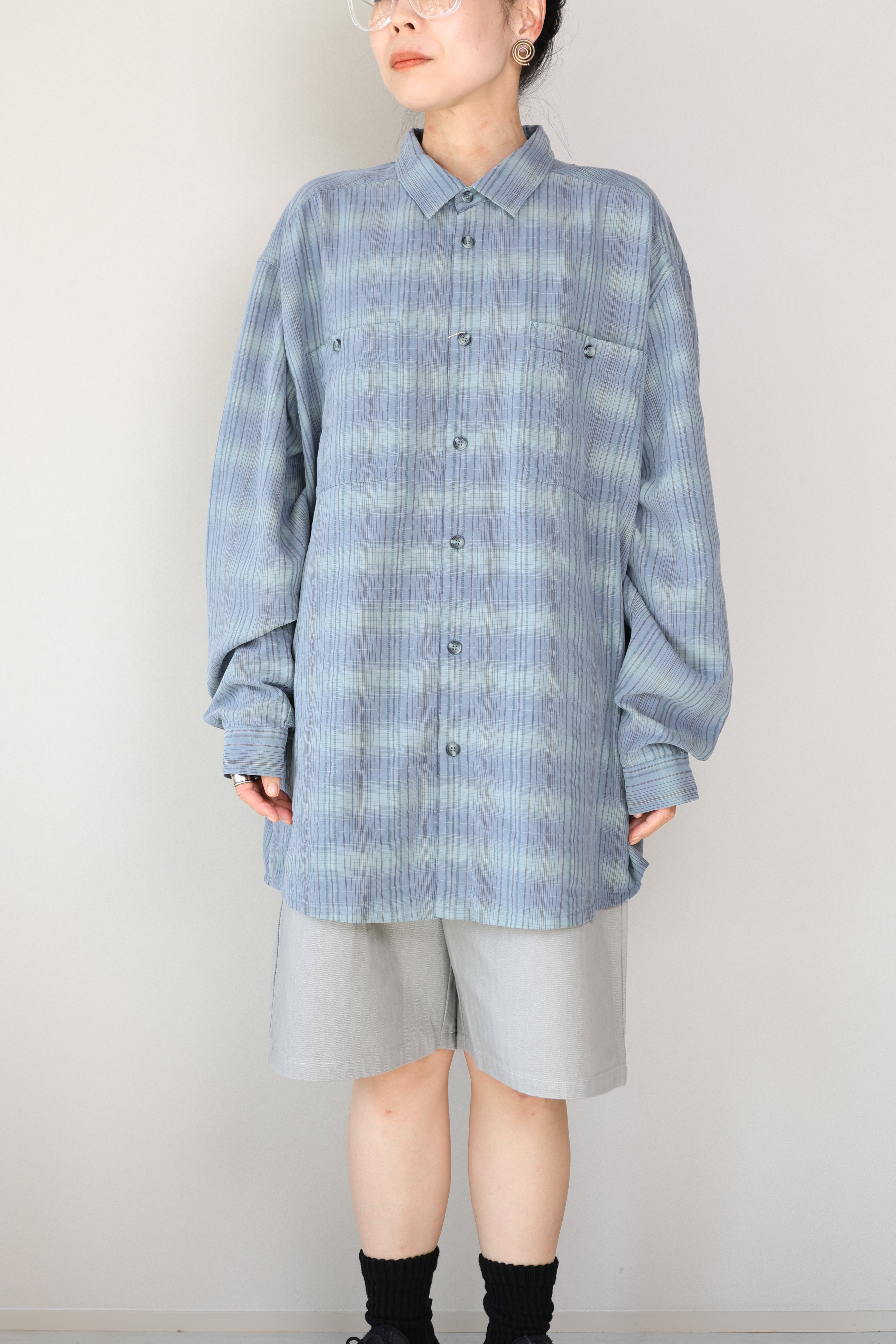 [Rei] Rayon Stripe Shirts L/S [USED]