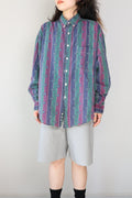 [ST JOHN'S BAY] Patterned Stripe BD Shirts L/S [USED]
