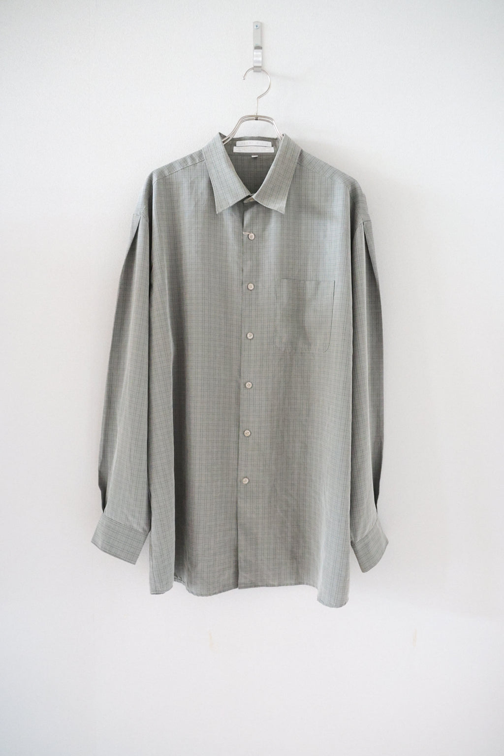 [PERRY ELLIS] Rayon Graph Check Shirts L/S [USED]