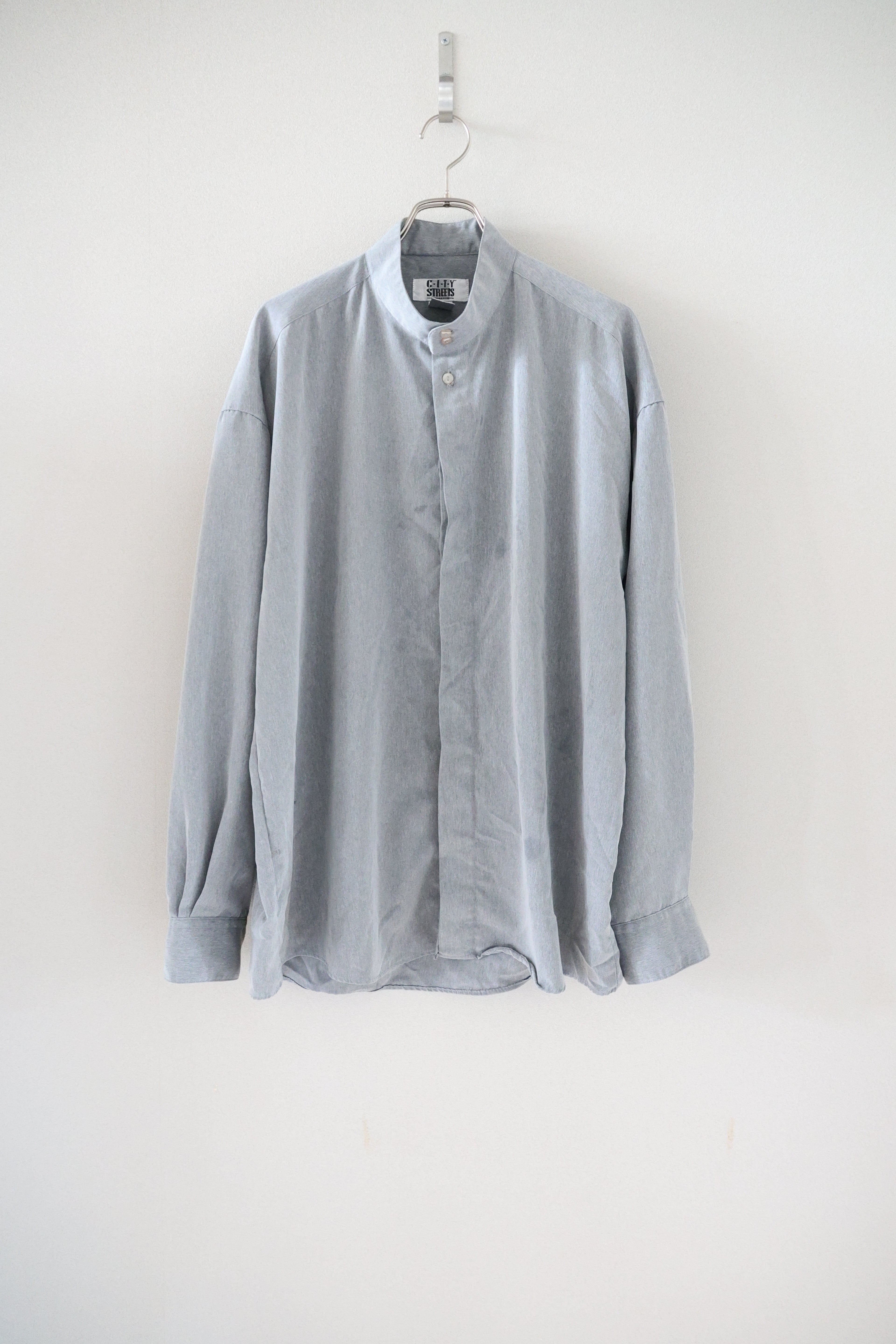 [CITY STREETS] Fly Front Band Collar Shirts L/S [USED]