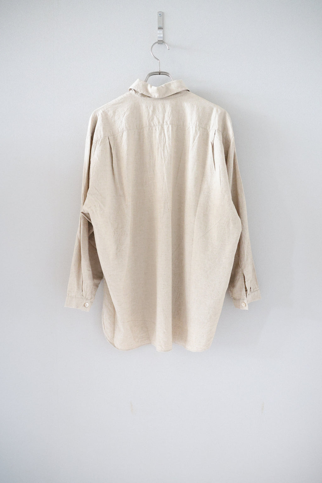 [River] Plain Shirts L/S "BEIGE"