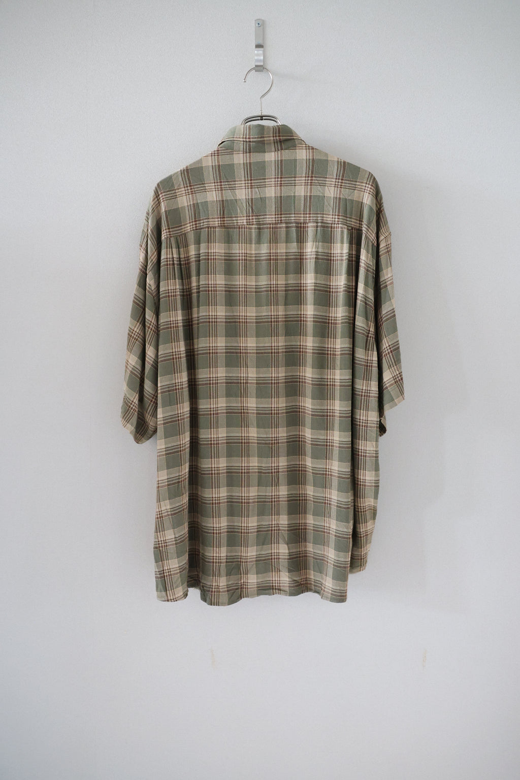 [Claiborne] Rayon Check Shirts S/S [USED]