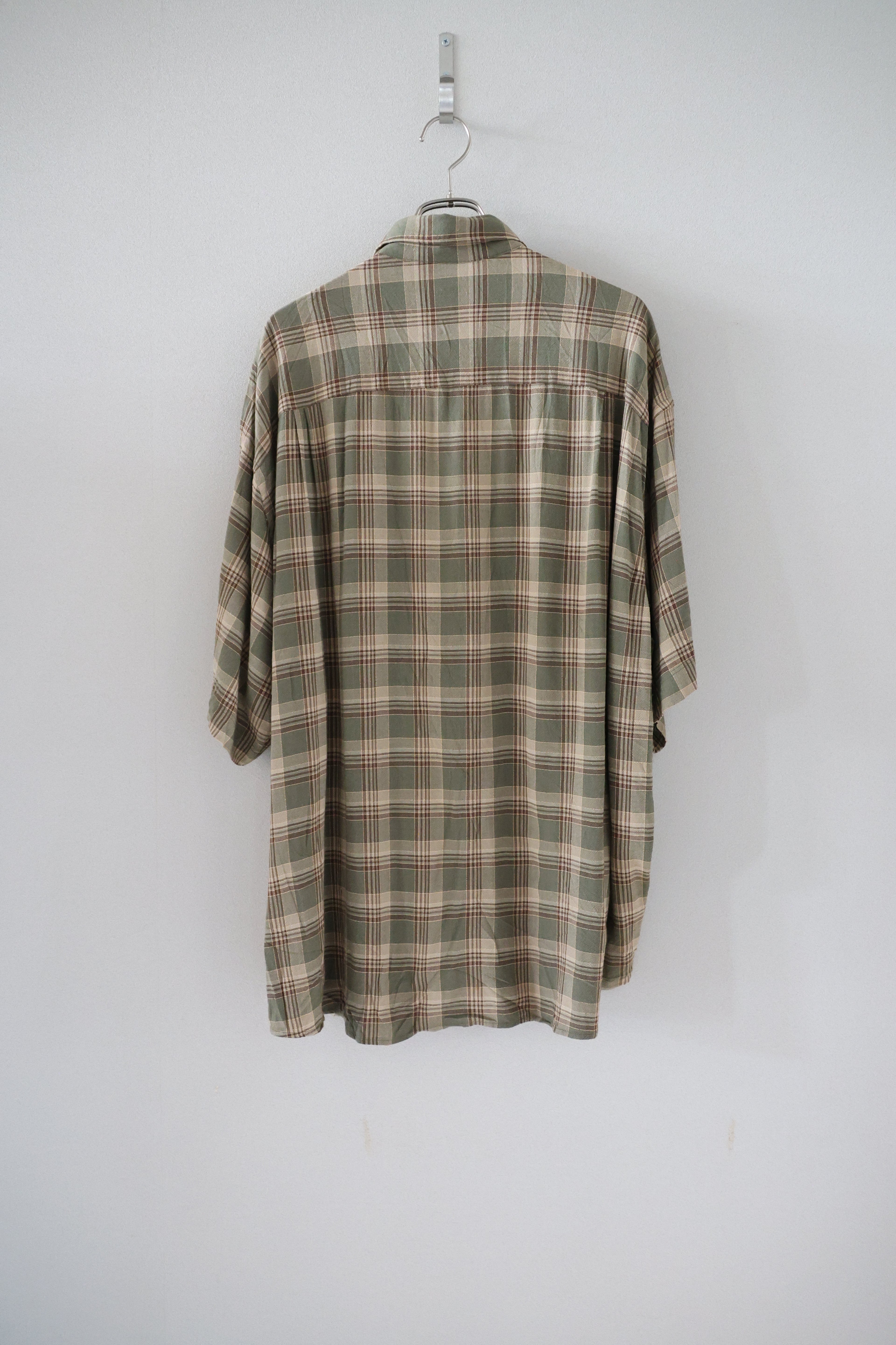 [Claiborne] Rayon Check Shirts S/S [USED]