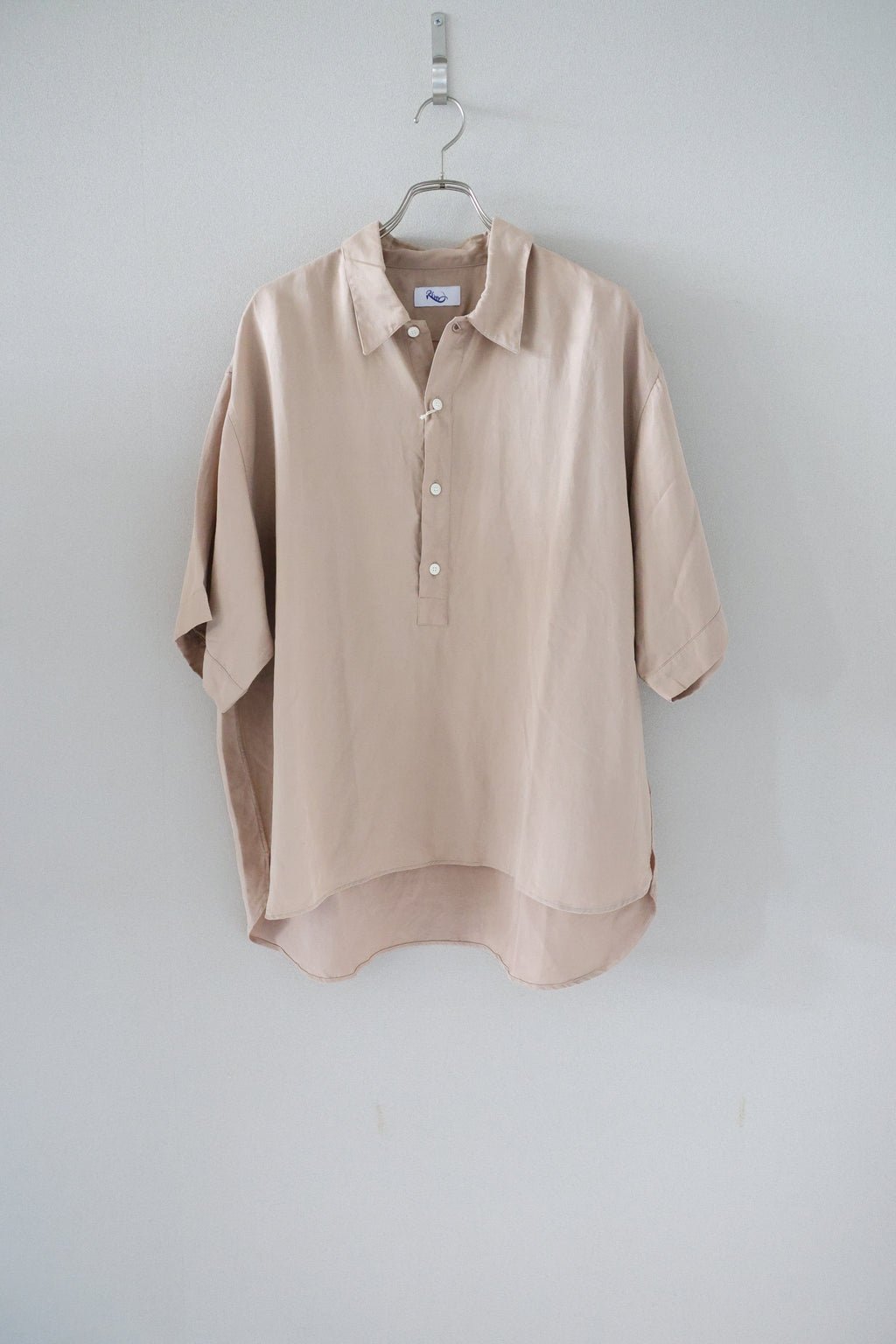 [River] PLAIN SHIRT S/S -BEIGE-