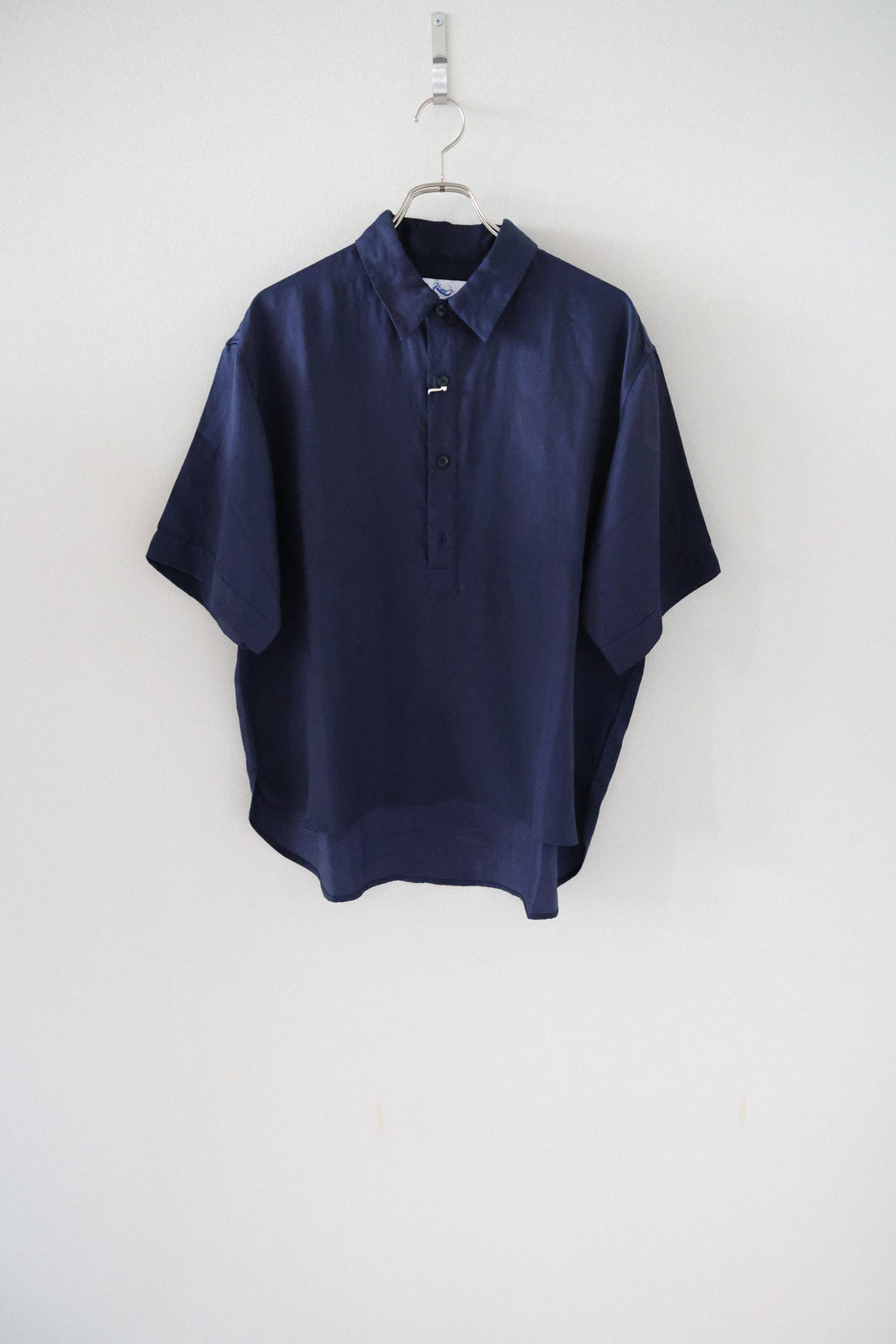 [River] PLAIN SHIRT S/S -DK.NAVY-
