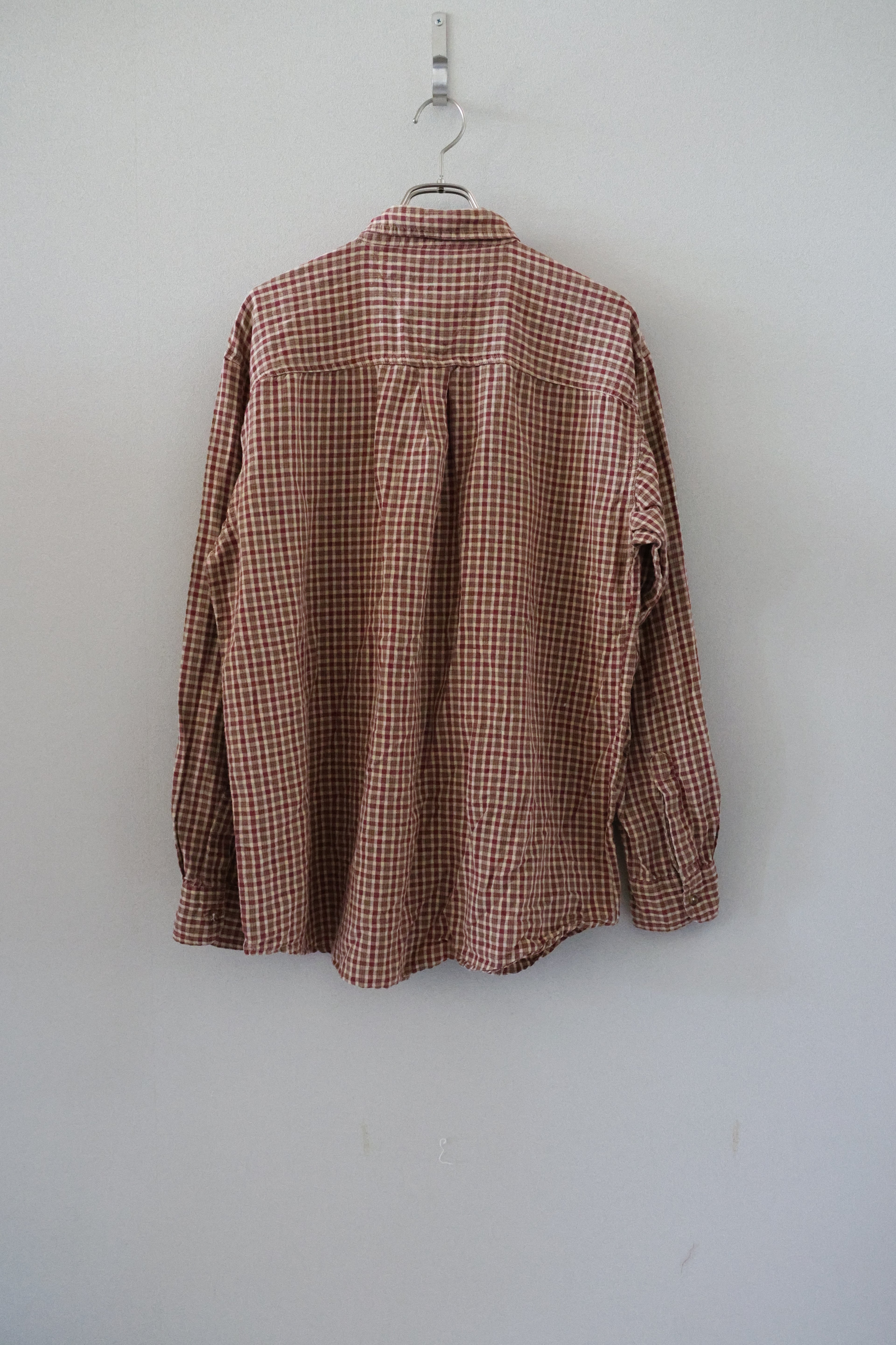 Cotton Linen Check Shirts L/S [USED]