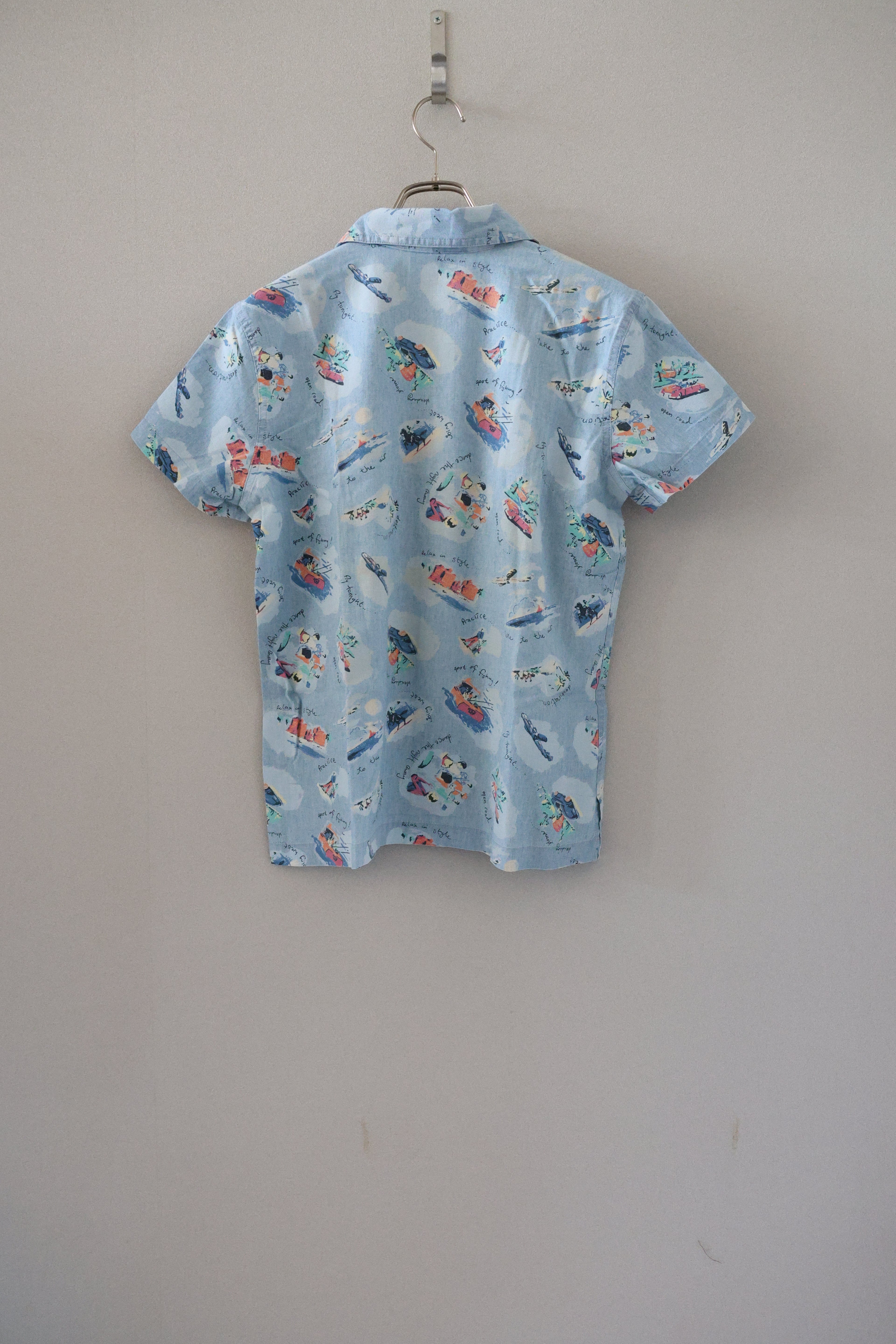 [Liz Claiborne] Sushi !? Car Patterned Shirts S/S [USED]