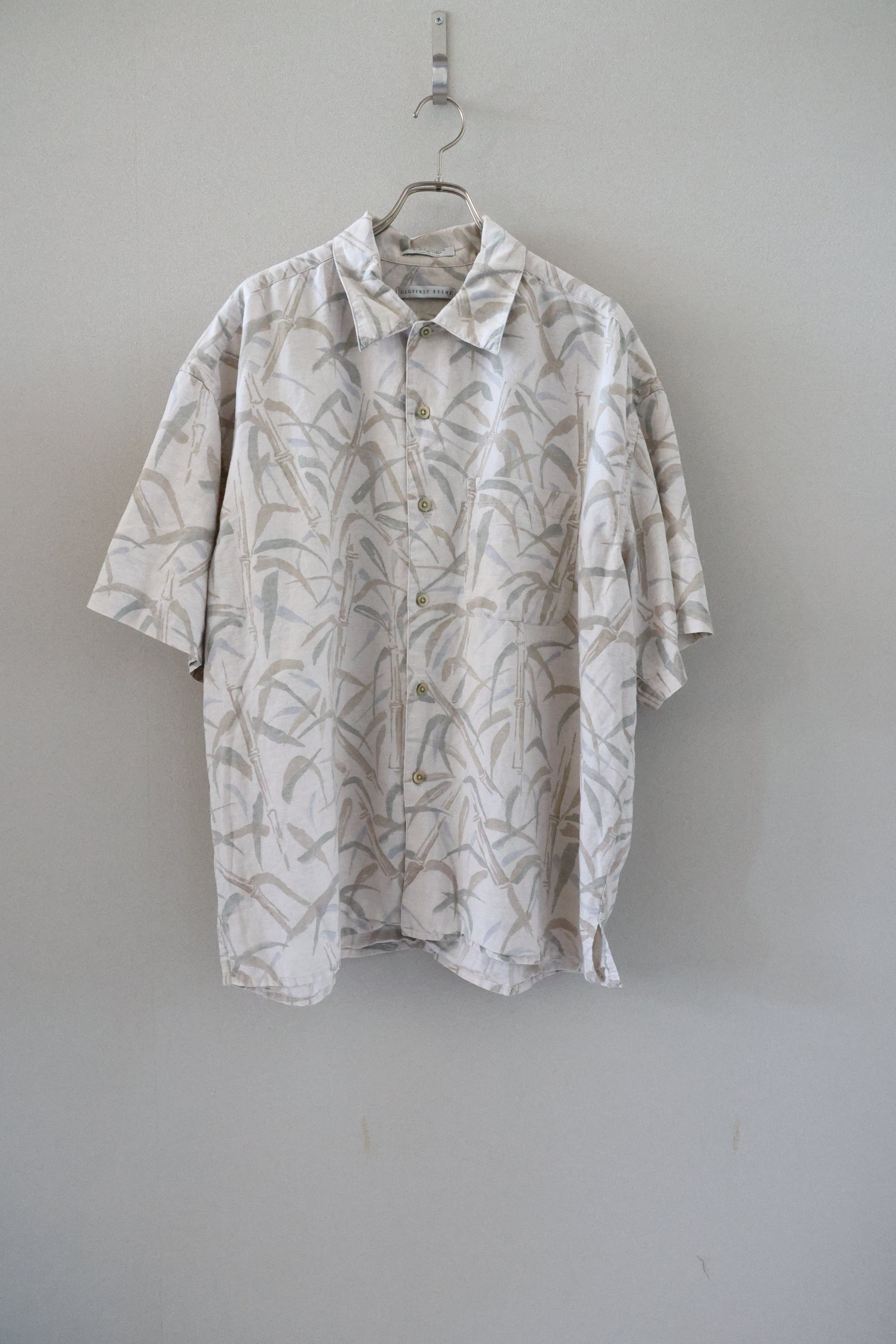[GEOFFREY BEENE] Linen Cotton Patterned Shirts S/S [USED]