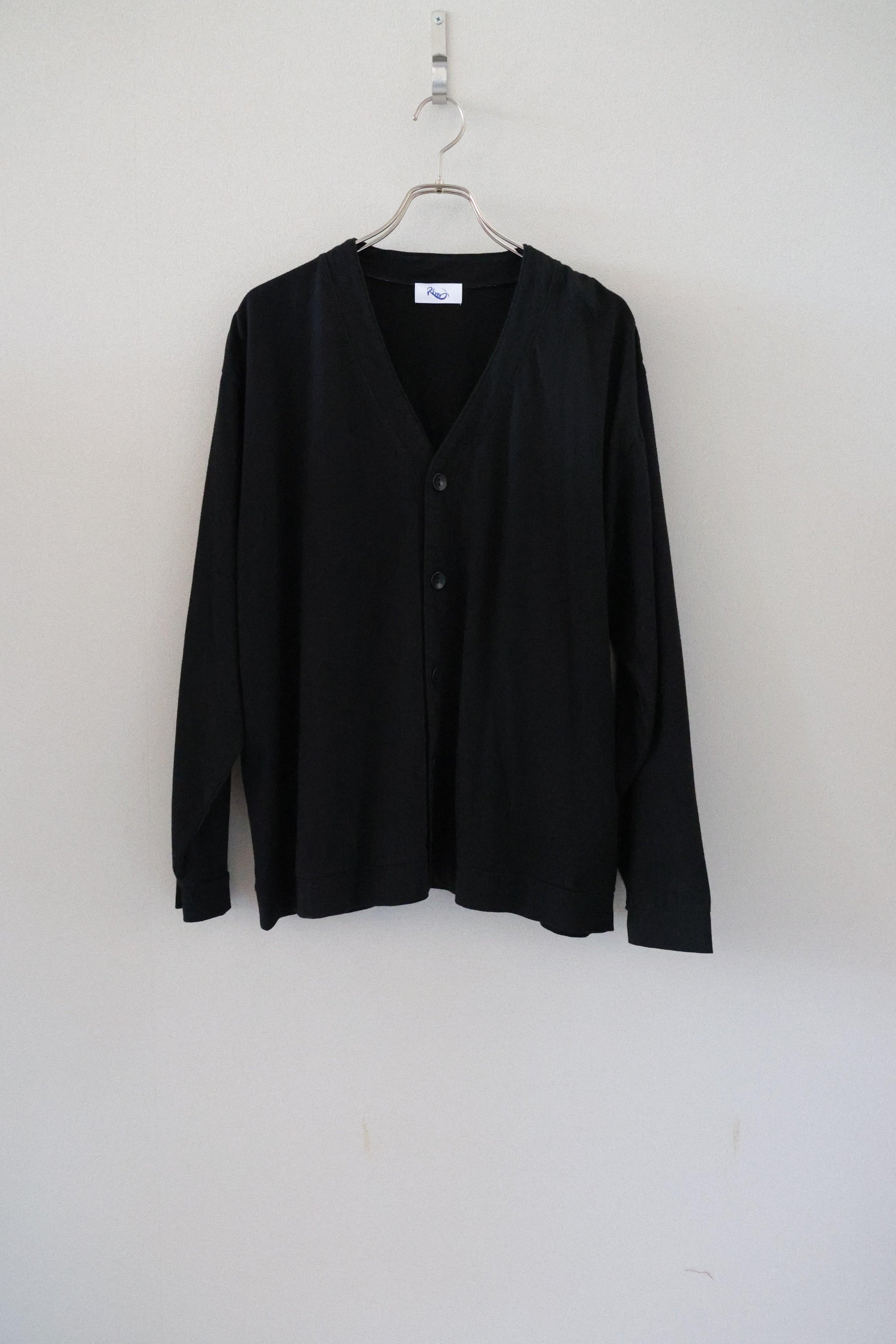 [River] COTTON×CASHMERE CARDIGAN　BLACK