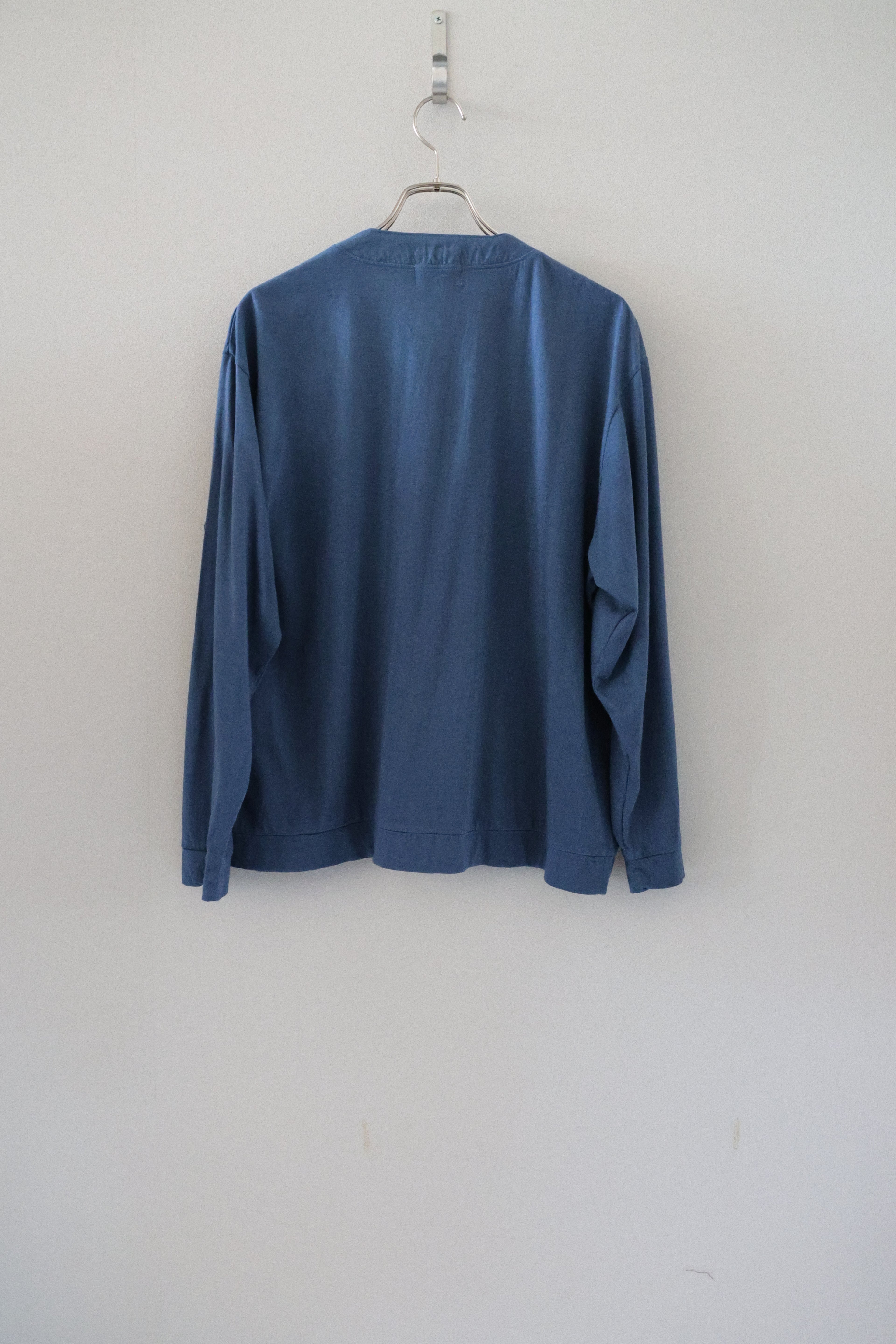 [River] COTTON×CASHMERE CARDIGAN　STEEL BLUE