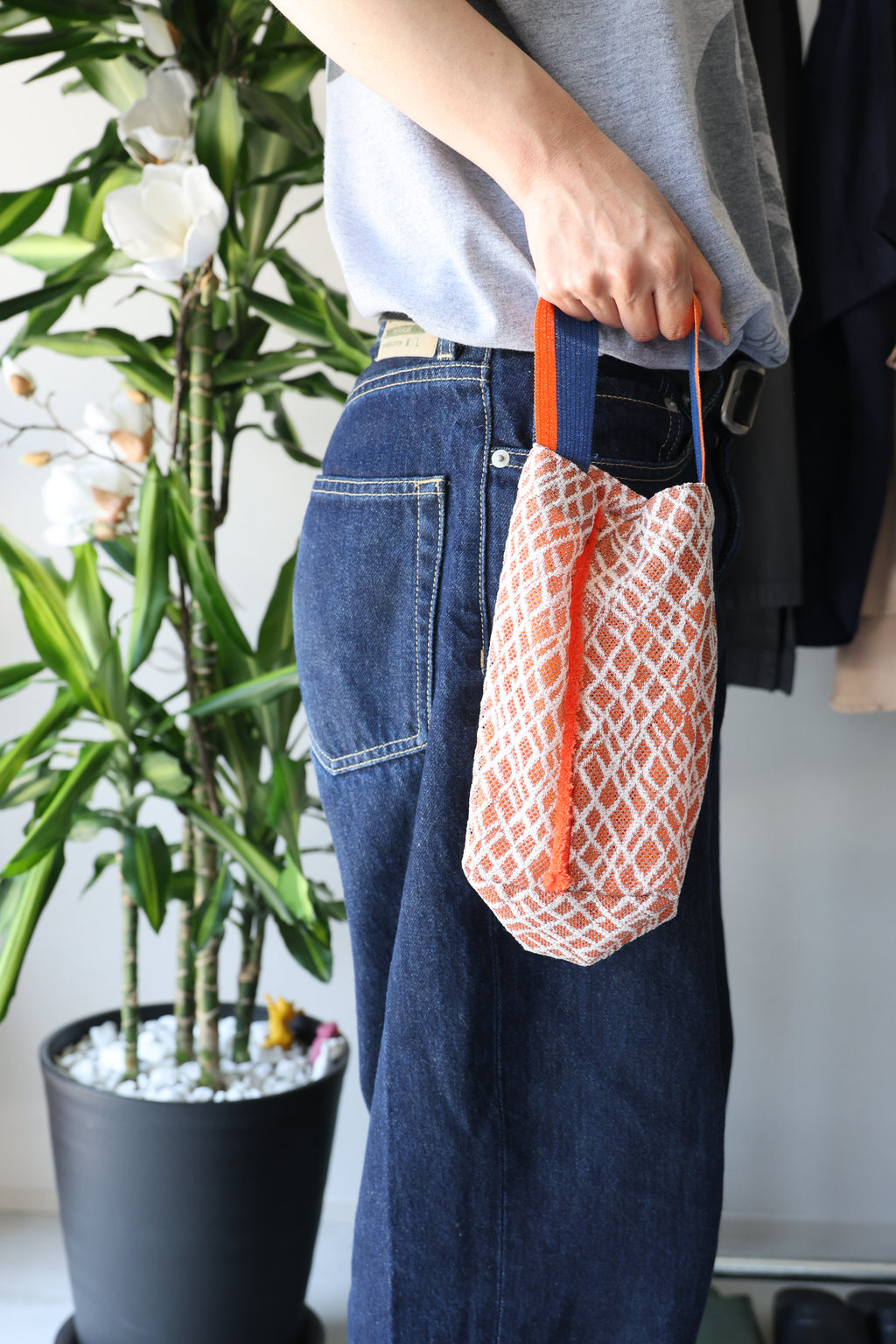 [BUILDING] FRINGE BUCKETBAG RUSSELL LACE -ORANGE-