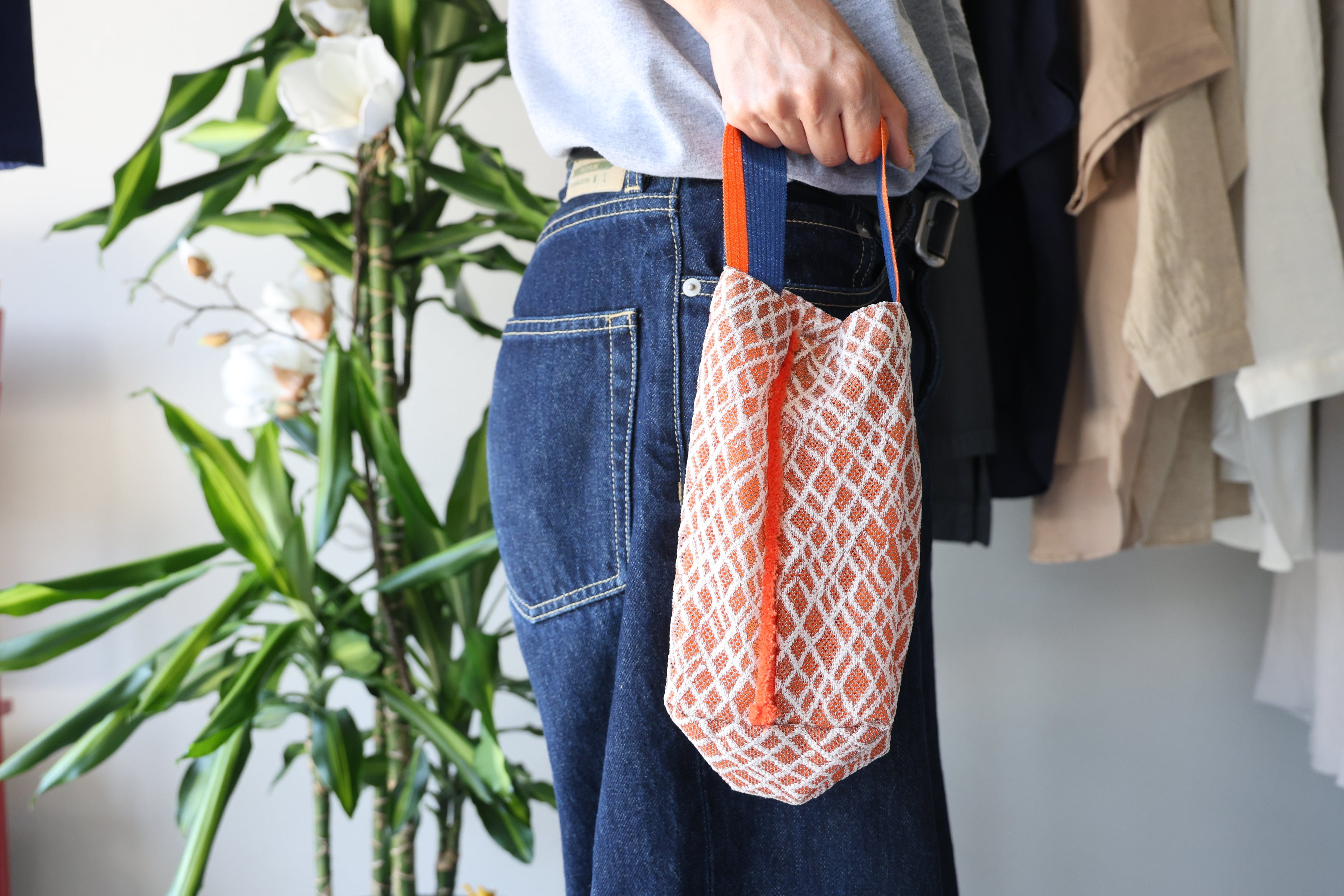 [BUILDING] FRINGE BUCKETBAG RUSSELL LACE -ORANGE-