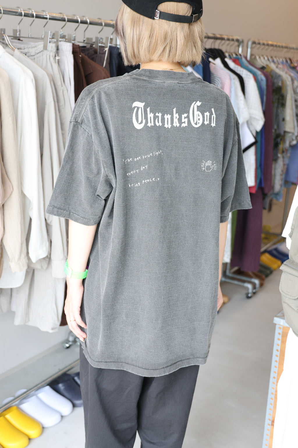 [VOIRY] VTS THANKS GOD TEE -BLACK-