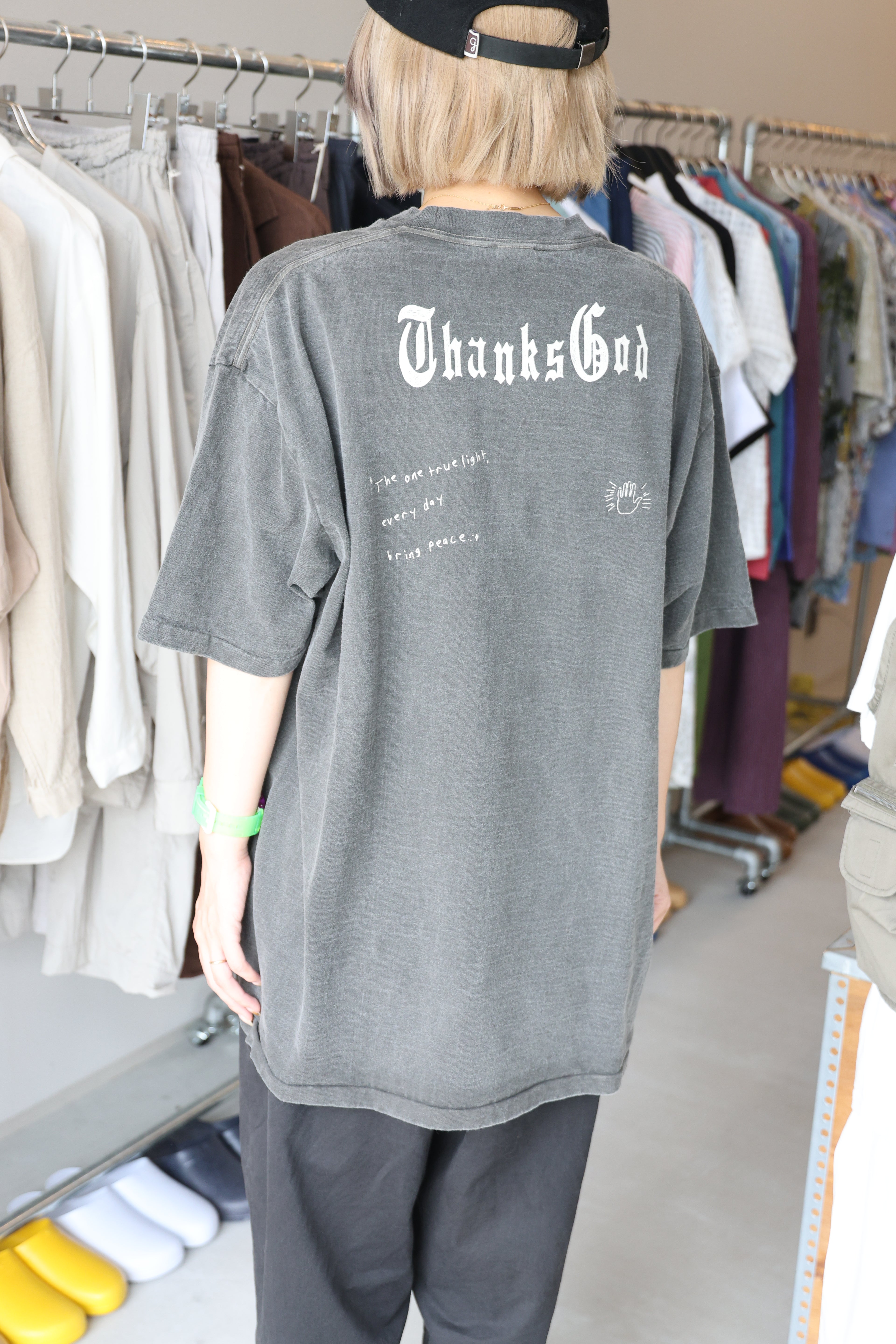 [VOIRY] VTS THANKS GOD TEE -BLACK-